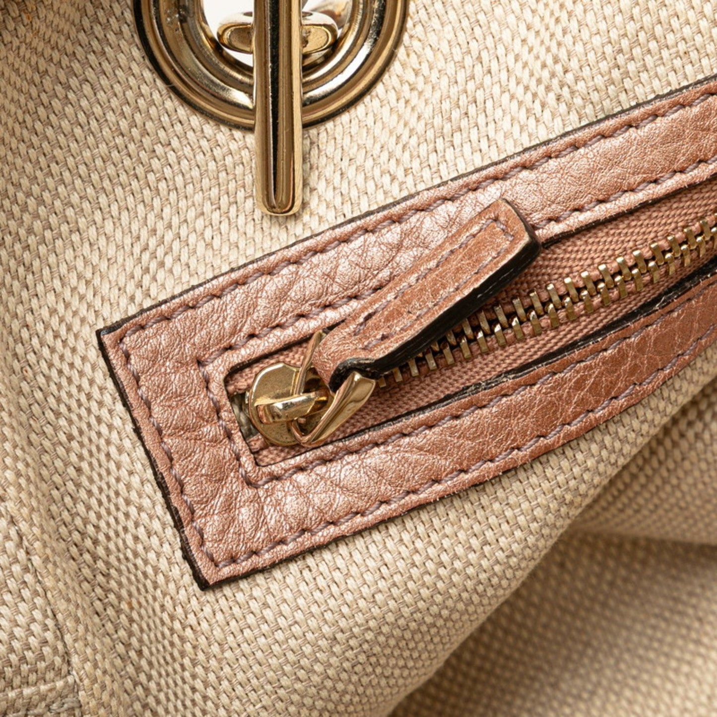 Gucci Gold Pink Leather Shoulder Bag ( )