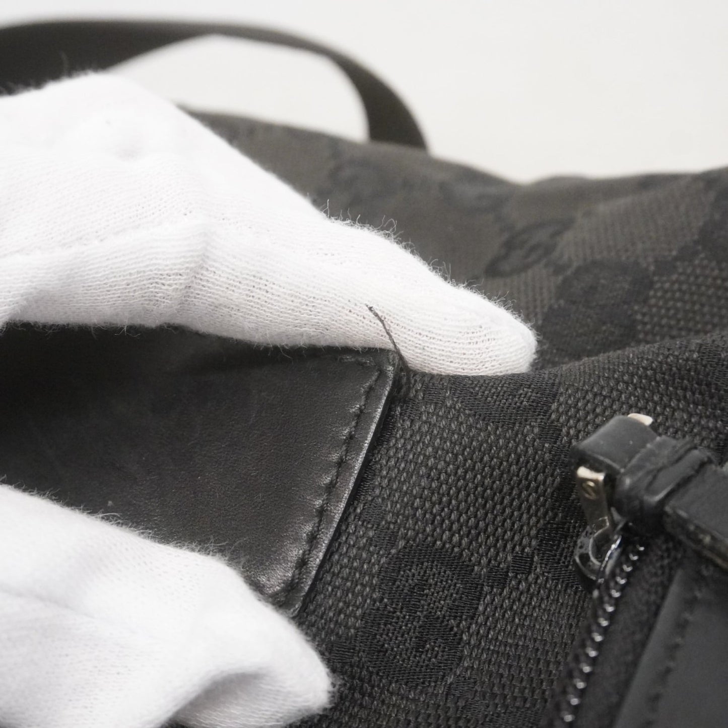 Gucci Black Canvas Tote Bag ( )