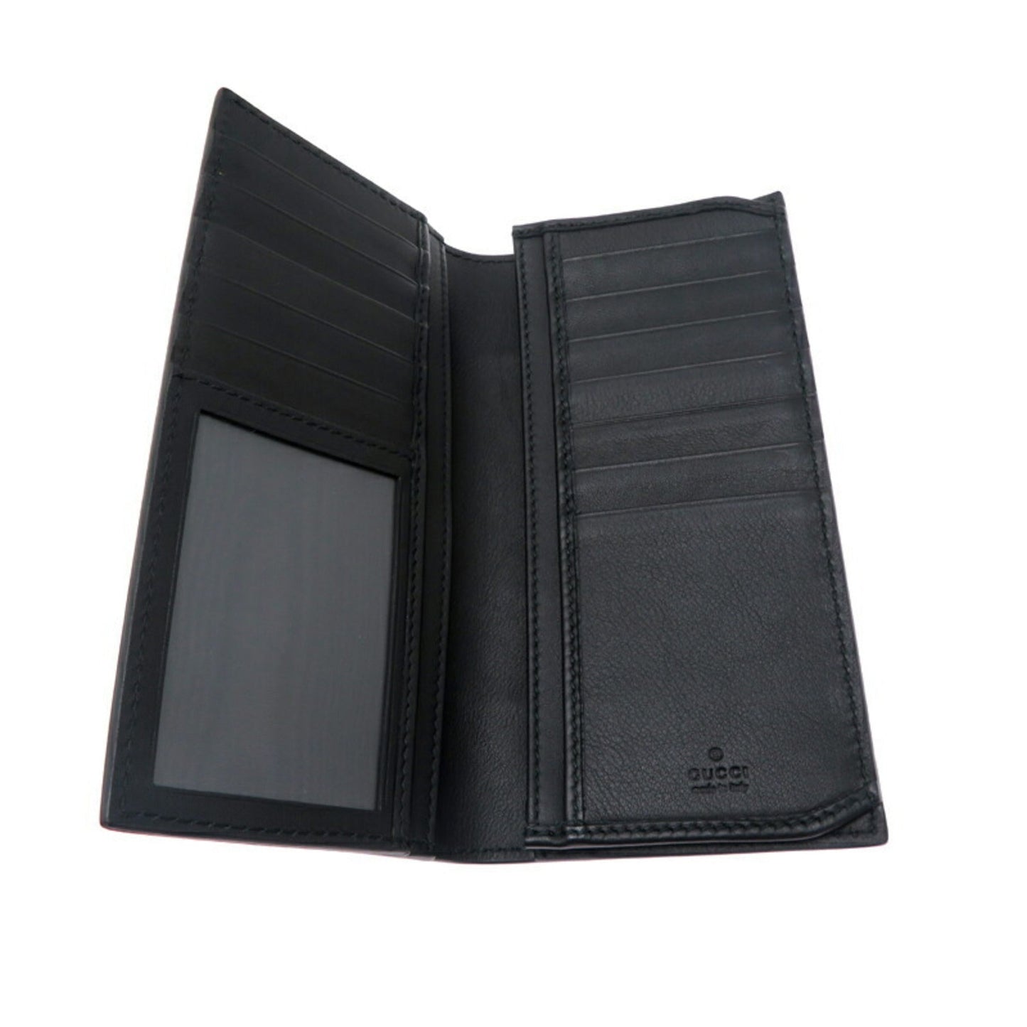 Gucci Black Leather Long Wallet (Bi-Fold) ( )