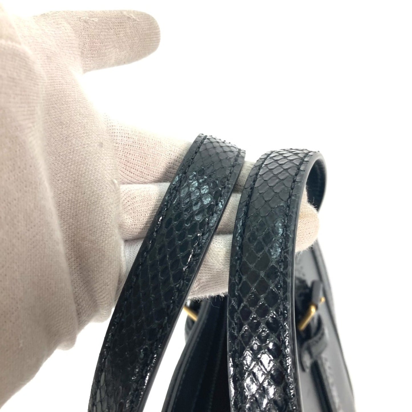 Gucci Black Leather Handbag ( )