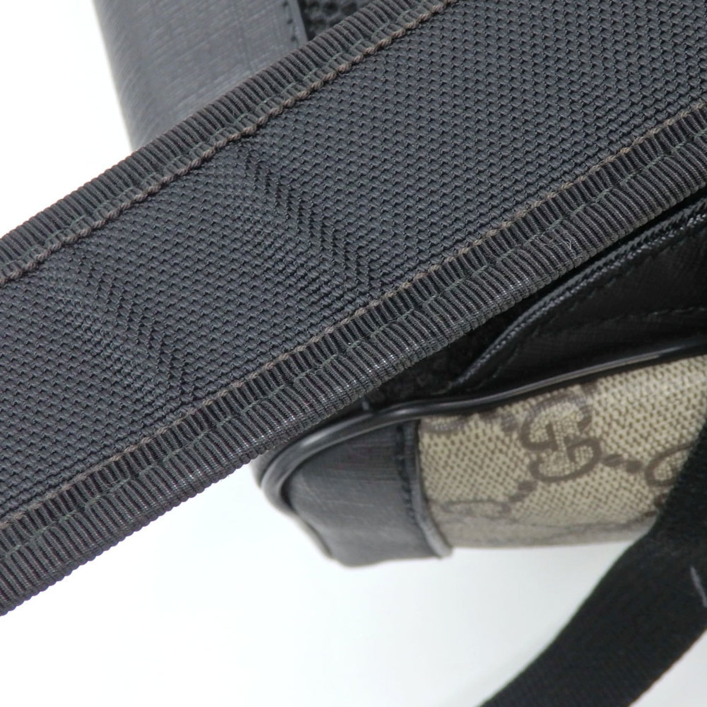 Gucci Beige Black Gg Supreme Leather Backpack ( )