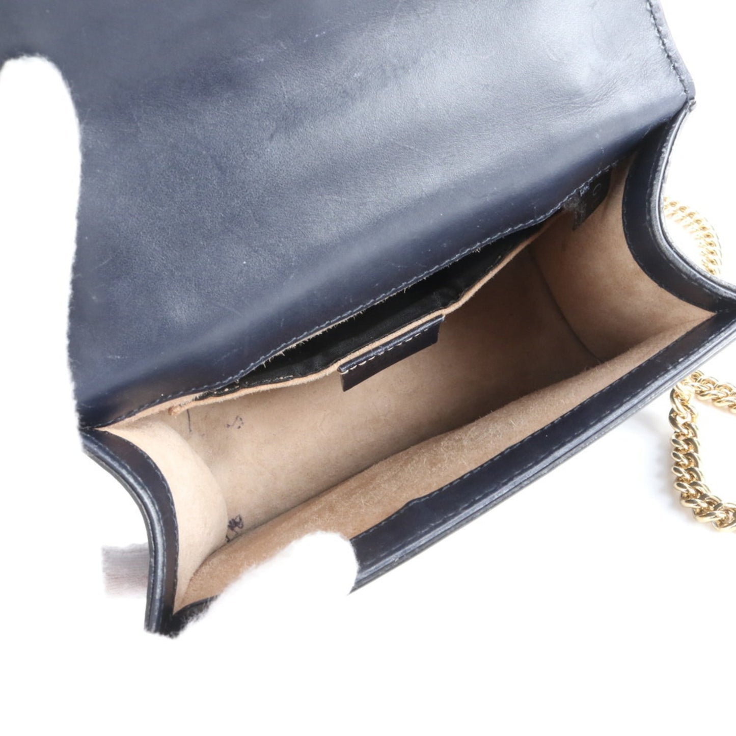 Gucci Navy Leather Shoulder Bag ( )