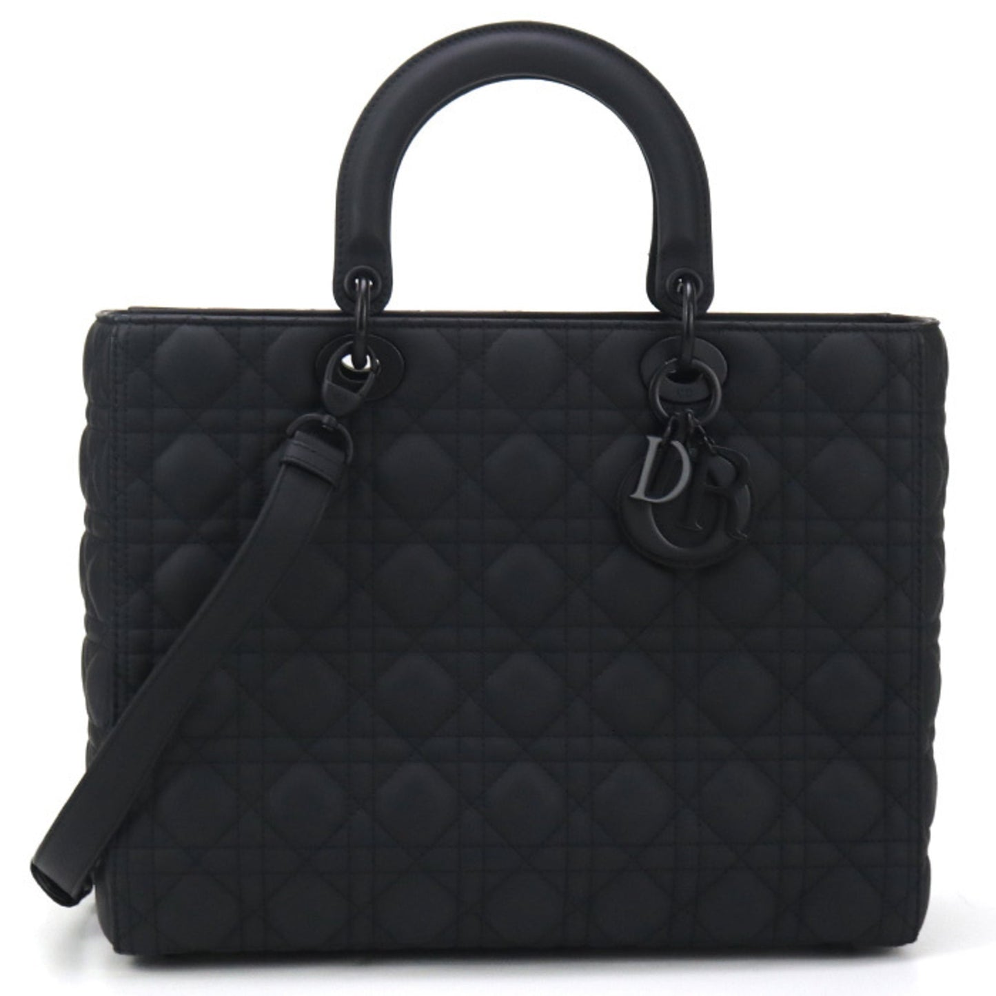 Christian Dior Black Leather Tote Bag ()