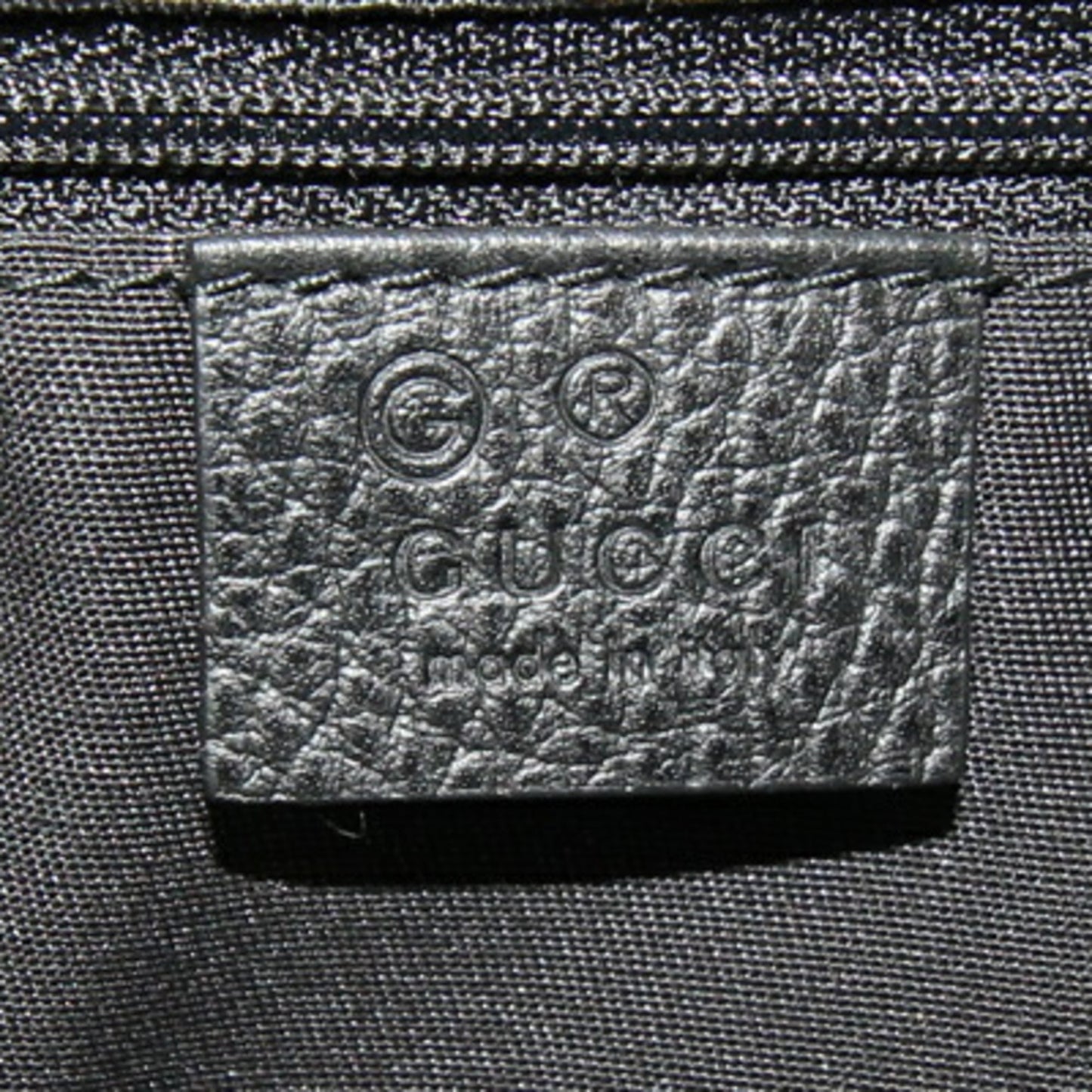 Gucci Black Nylon Leather Handbag Tote Bag ( )