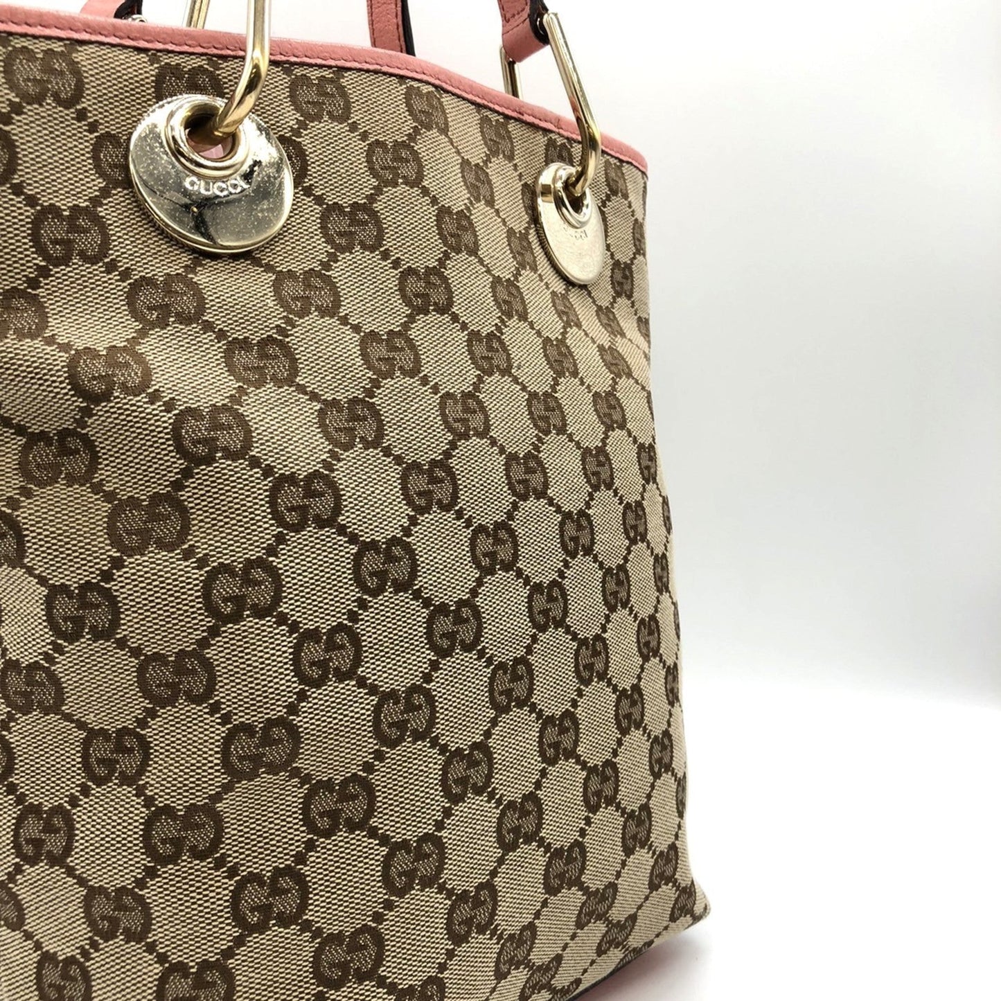 Gucci Beige Gg Canvas Tote Bag ( )