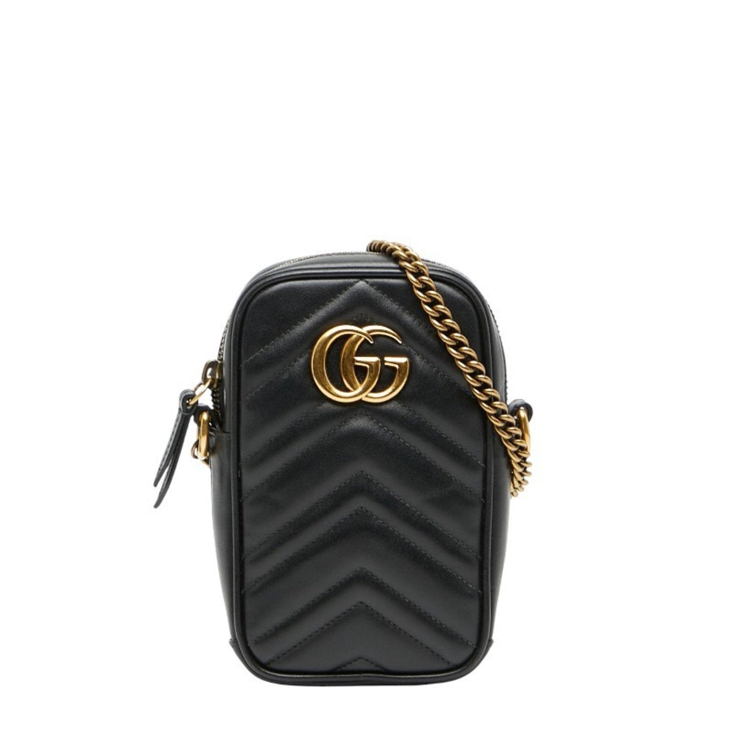 Gucci Gg Marmont Black Leather Shoulder Bag ( )