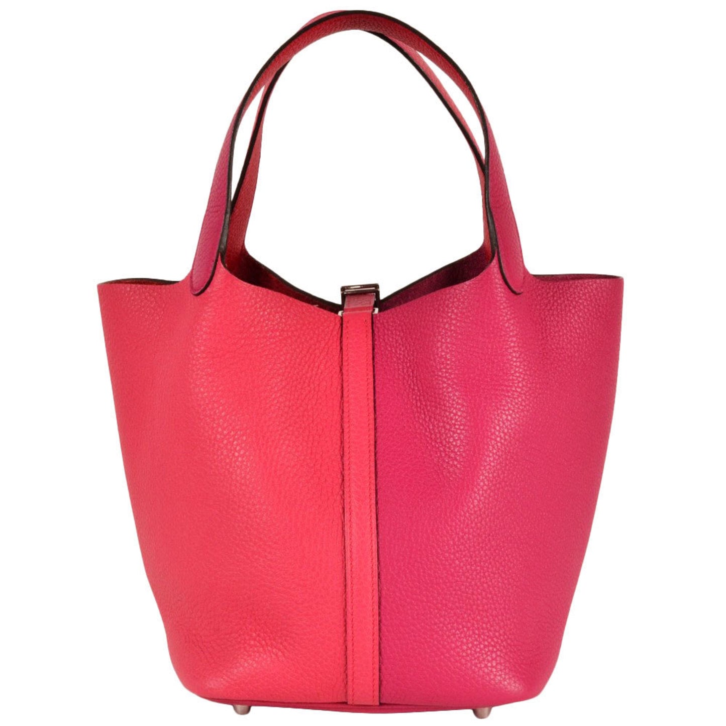 Hermes Picotin Red Color Taurillon Clemence Leather Handbag ( )