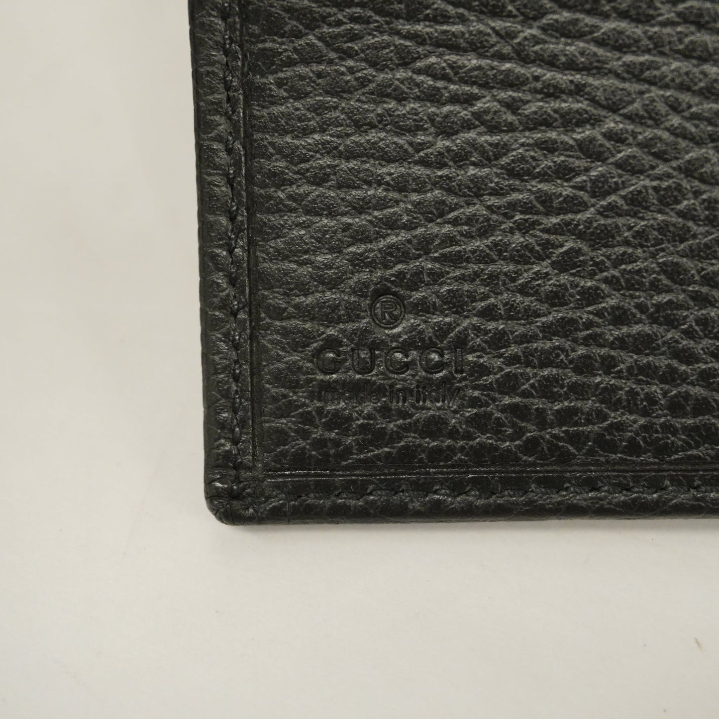 GUCCI Auth  GG Marmont Gold Hardware 456122 Women's Leather Wallet Black