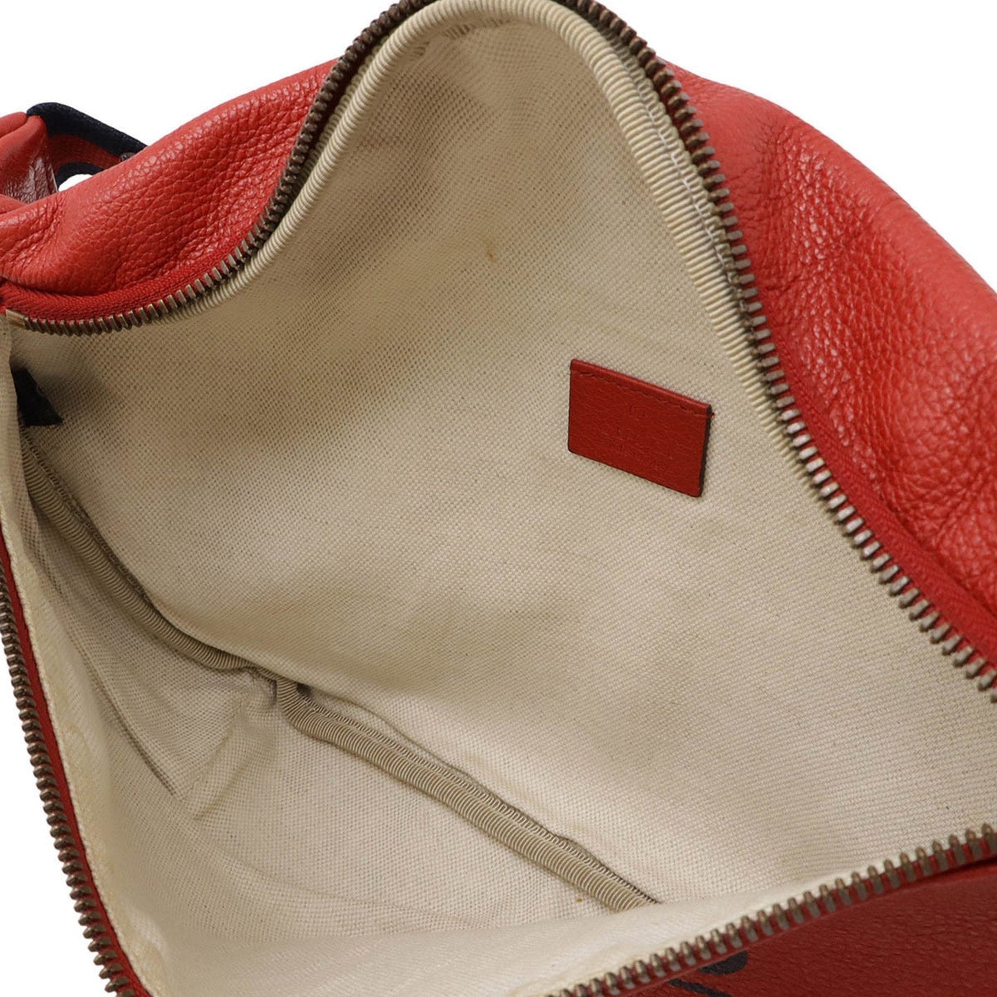 Gucci Green Red Color Yellow Leather Fanny Pack ( )