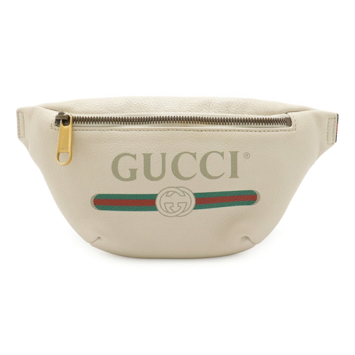 Gucci Green Ivory Red Color Leather Sling Bag ( )