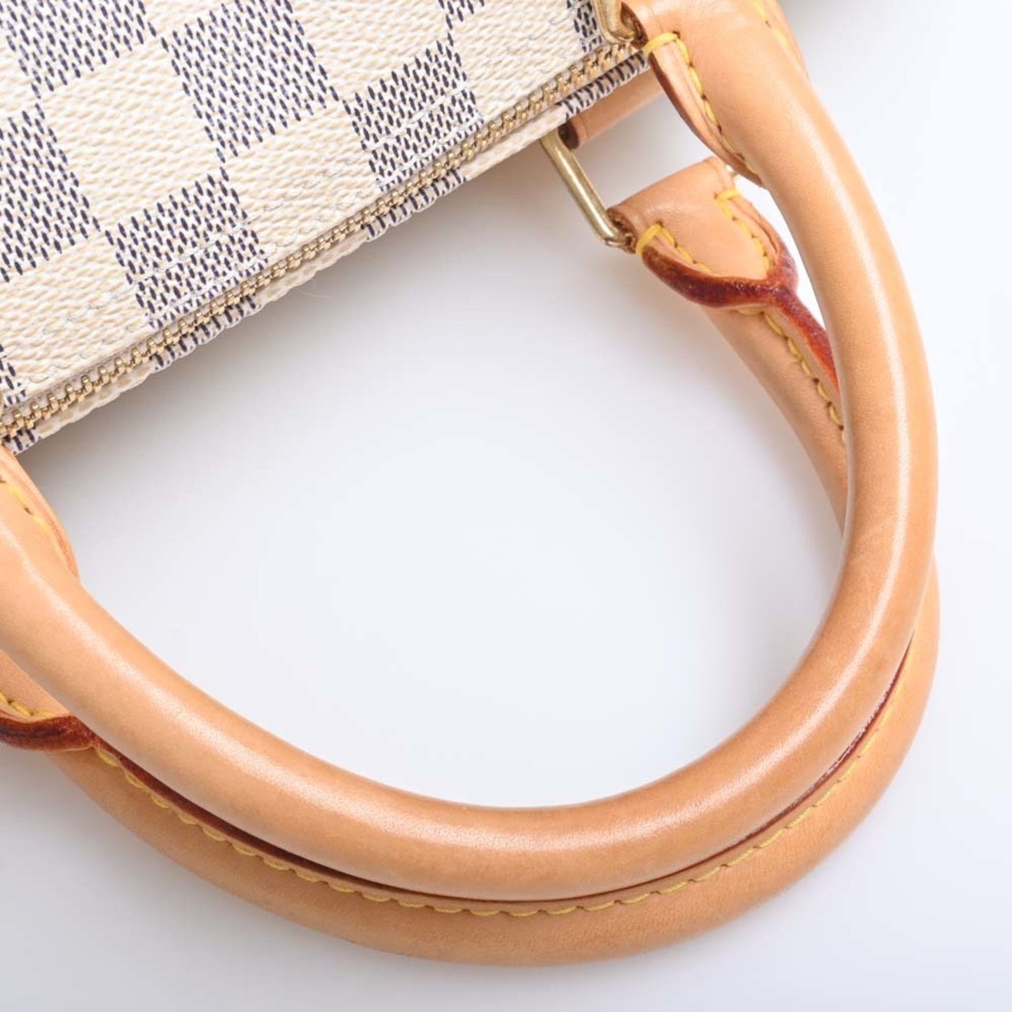 LOUIS VUITTON Azure Speedy 30 Handbag Boston Bag N41533 White Ladies