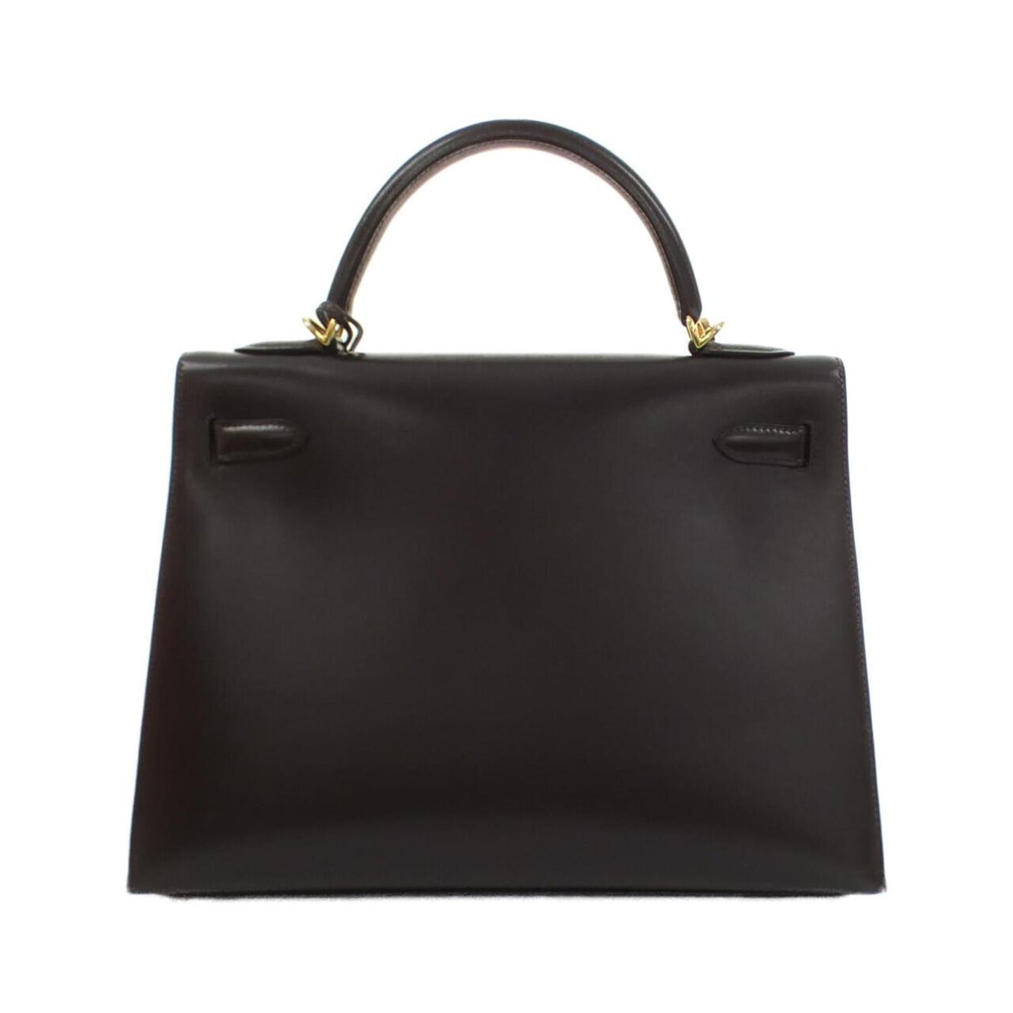 Hermes Chocolat Box Calf Leather Handbag ( )
