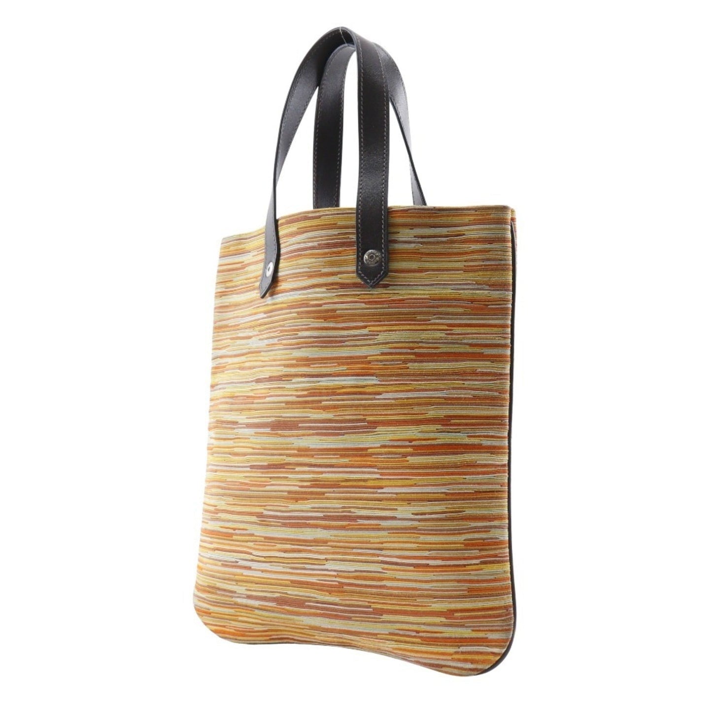 Hermes Orange Vibrato Leather Handbag Tote Bag ( )