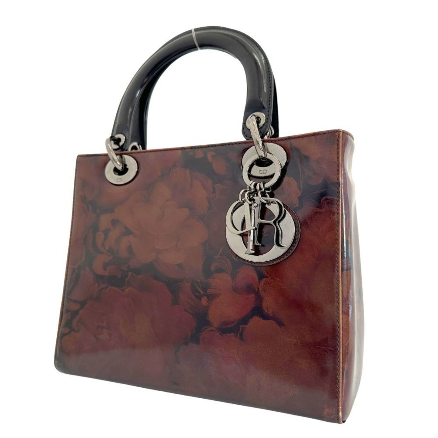Christian Dior Lady Dior Patent Leather Handbag ()