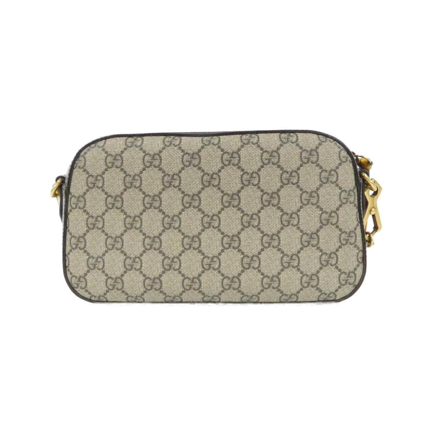 Gucci Beige Brown Gg Supreme Leather Shoulder Bag ( )