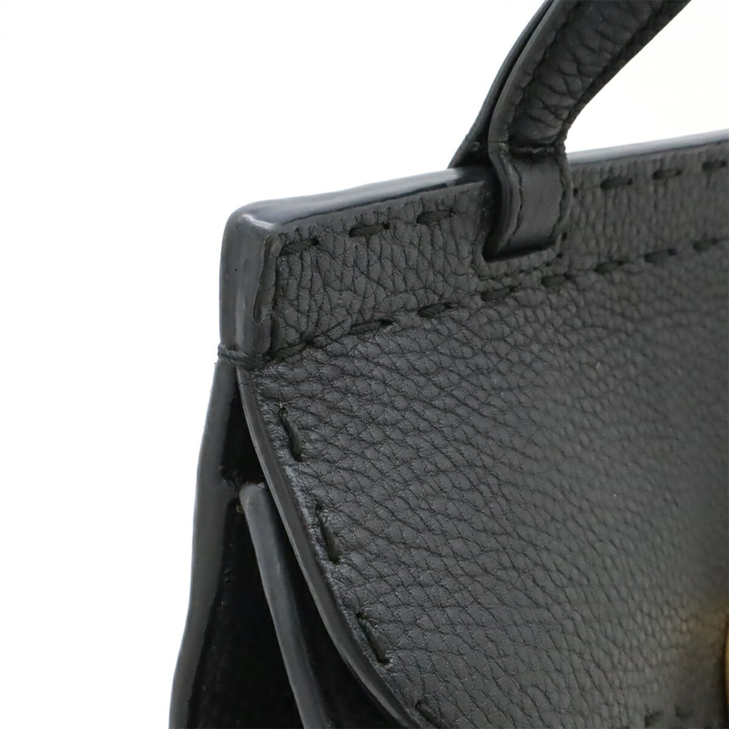 Gucci Black Leather Handbag Shoulder Bag ( )