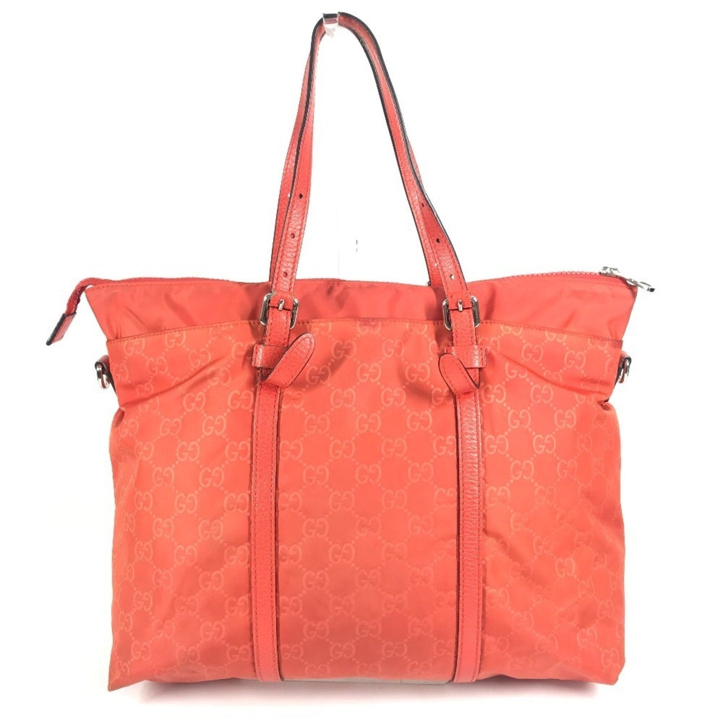 Gucci Orange Nylon Handbag Shoulder Bag Tote Bag ( )