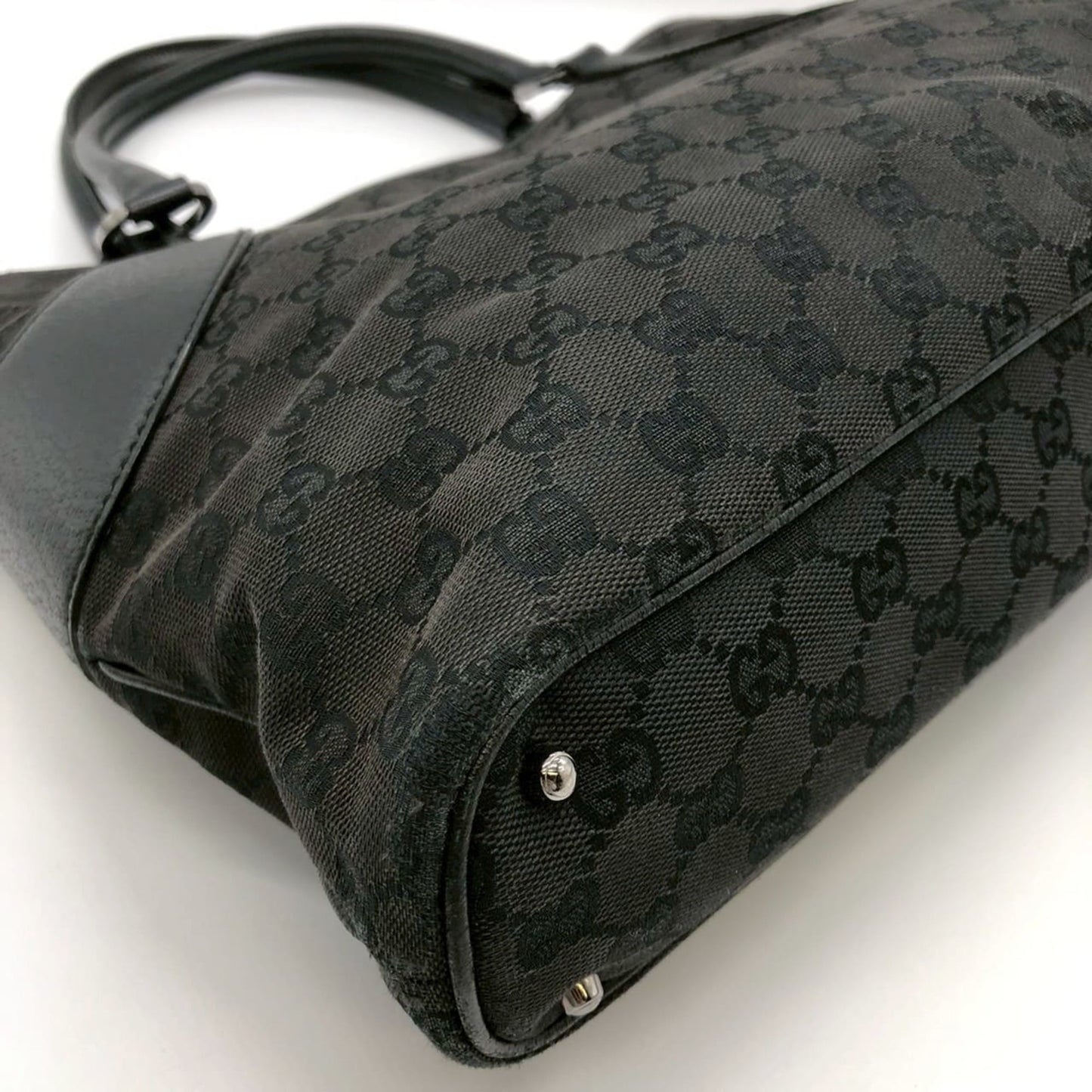 Gucci Gg Canvas Black Gg Canvas Handbag Tote Bag ( )