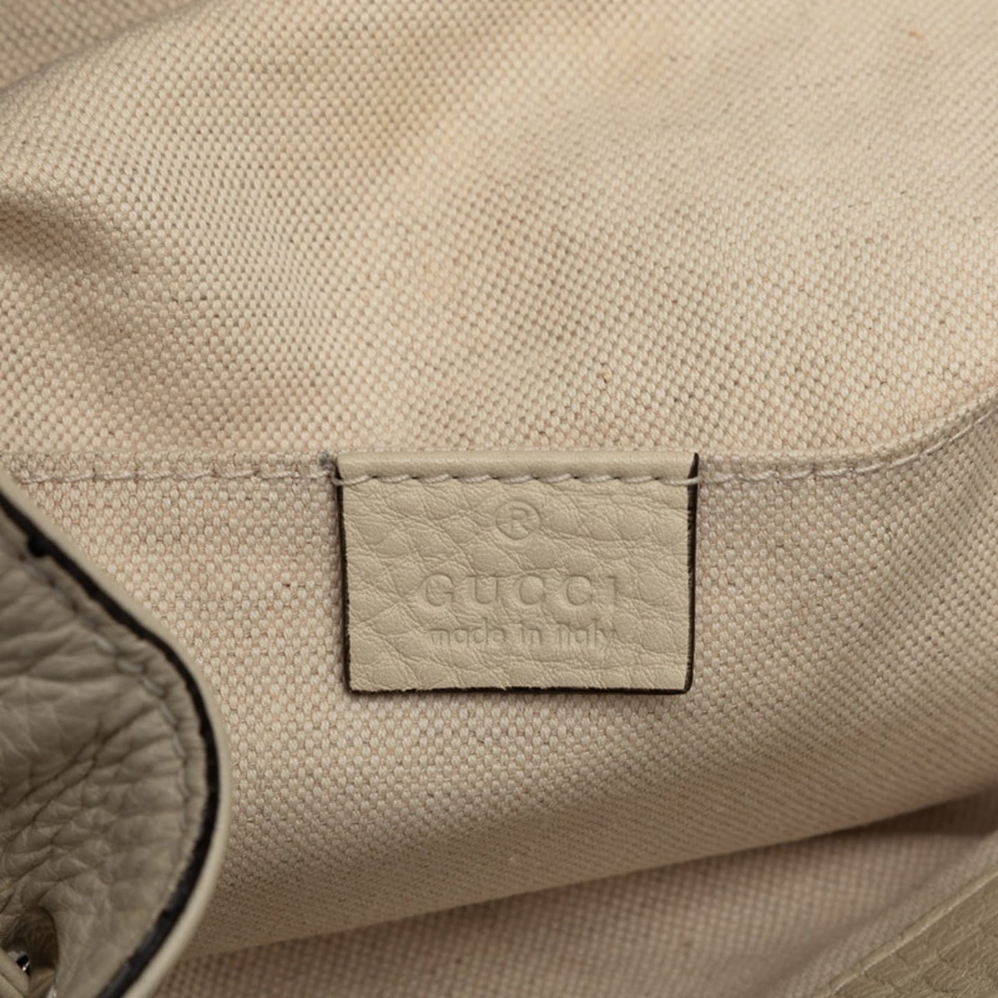 Gucci Ivory White Leather Backpack ( )