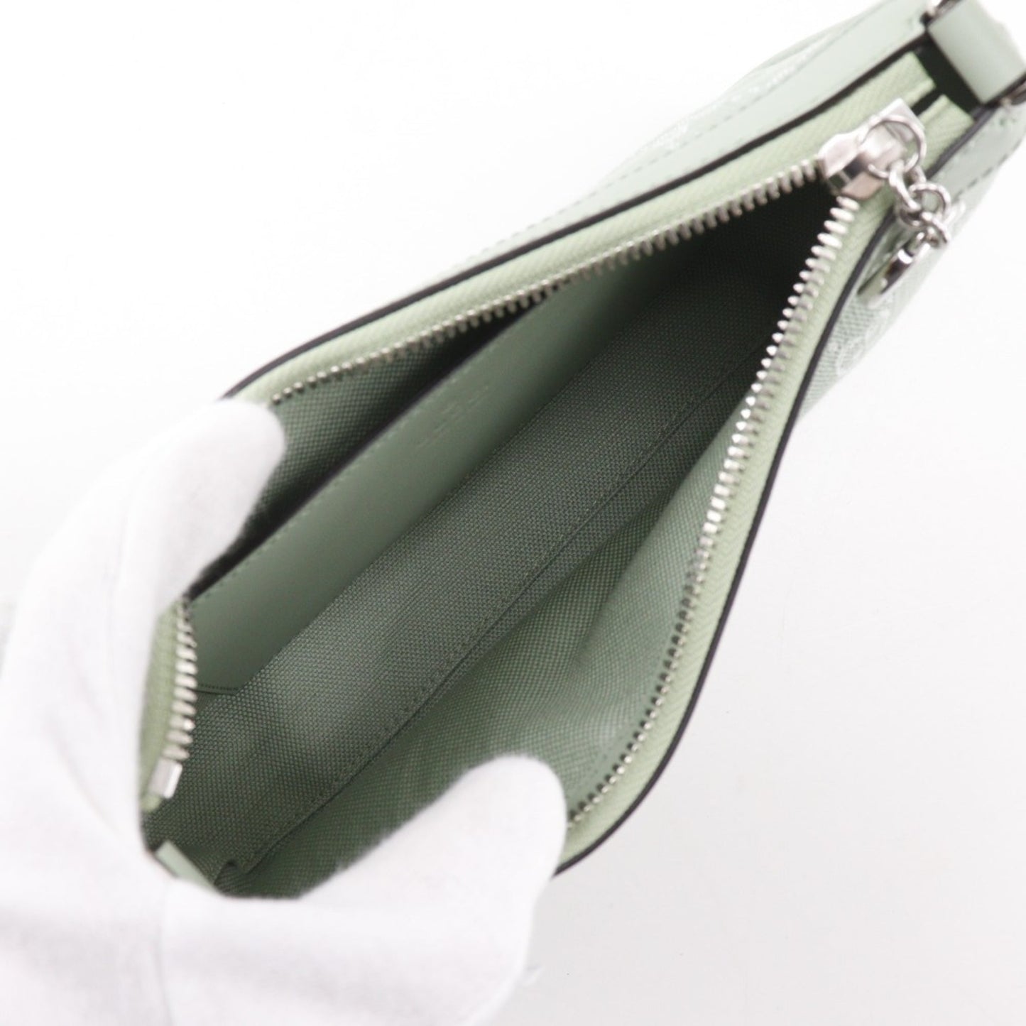 Gucci Green Pale Green Gg Canvas Shoulder Bag ( )