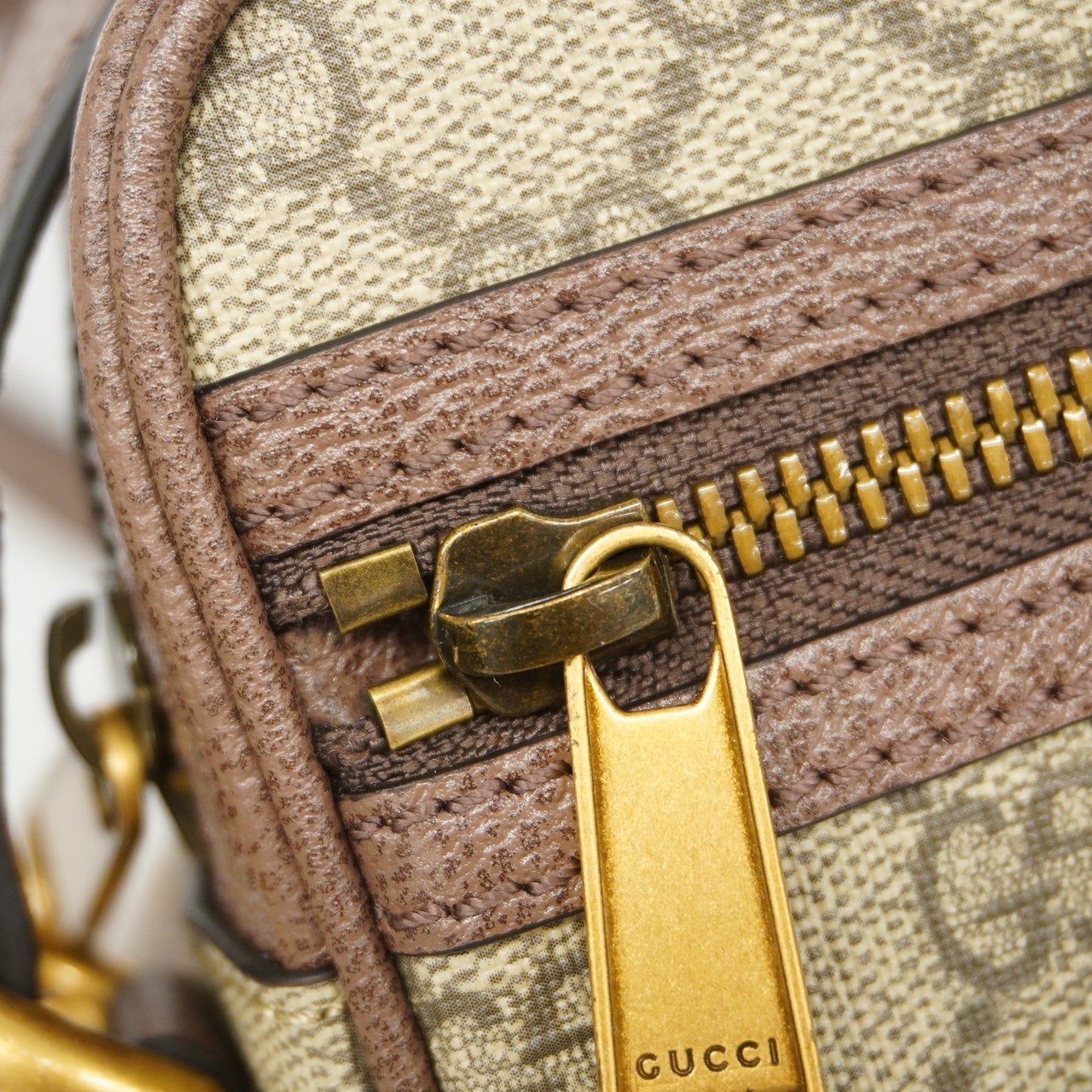 GUCCI Auth  Ophidia 598127 Women's GG Supreme,Leather Beige,Brown