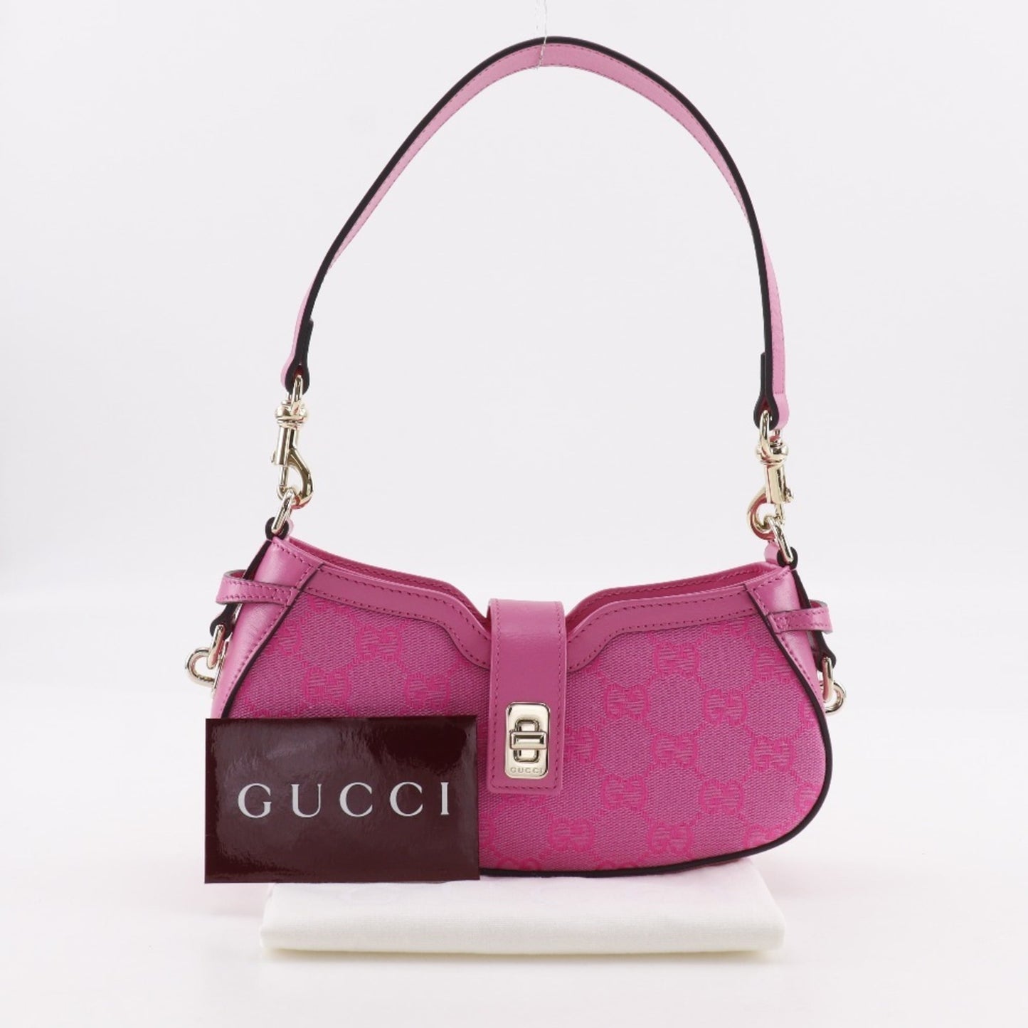 Gucci Pink Gg Canvas Shoulder Bag ( )