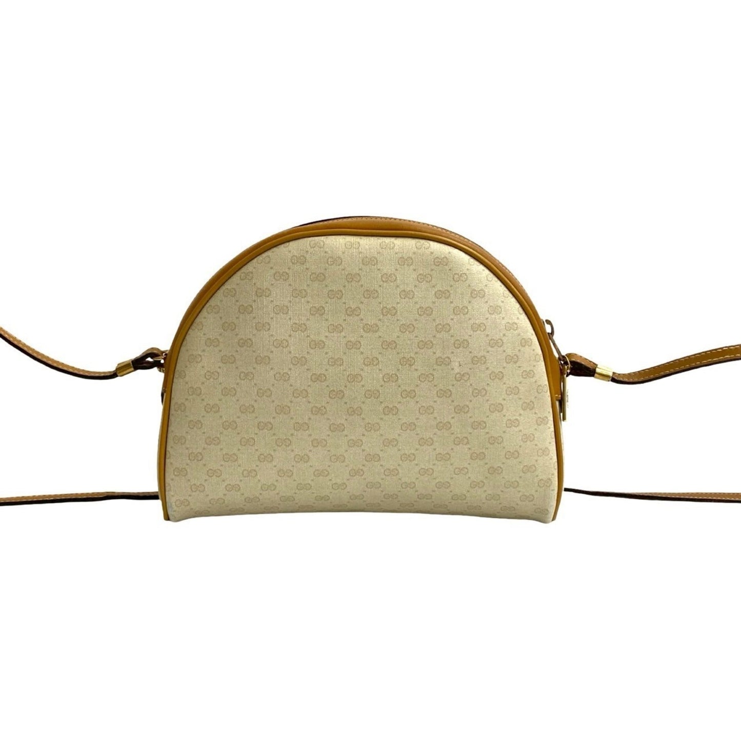 Gucci Brown Ivory Leather Pvc Pochette Shoulder Bag ( )