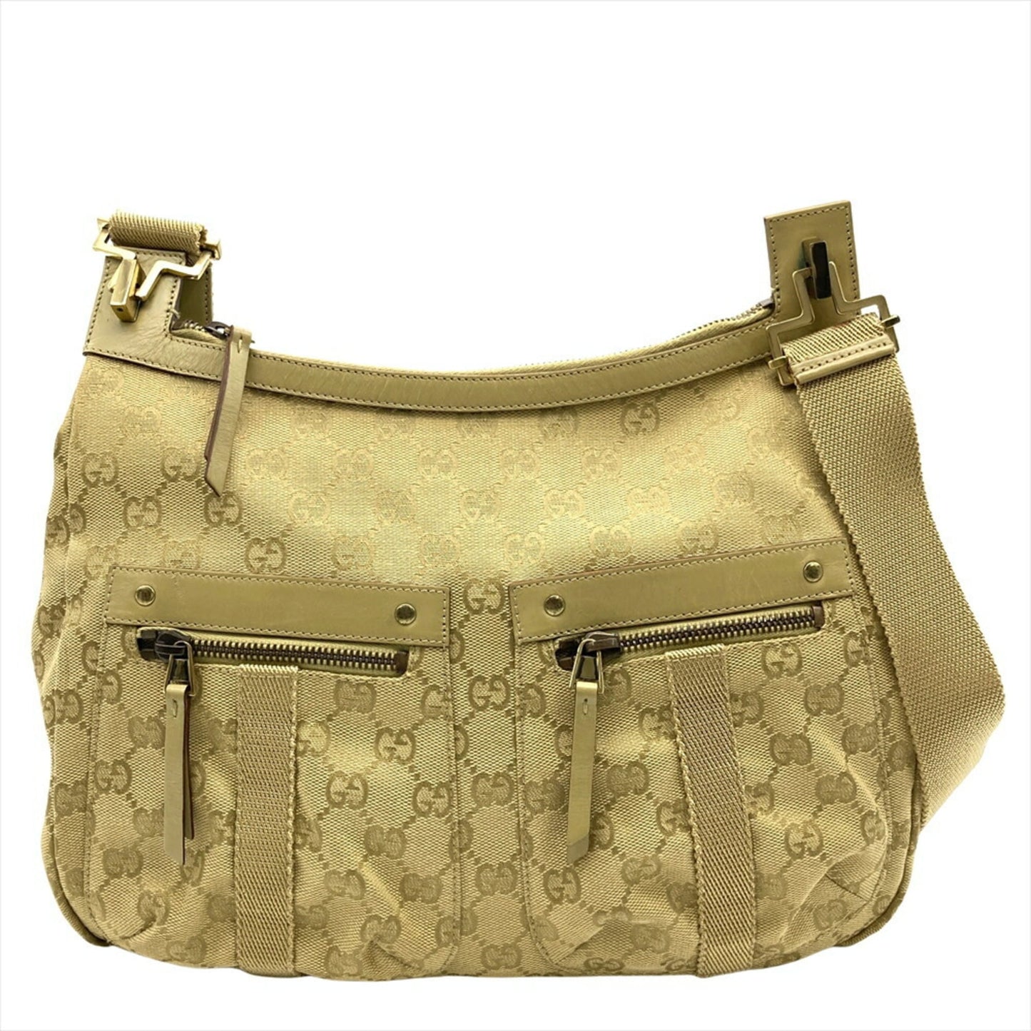 Gucci Gg Canvas Khaki Gg Canvas Shoulder Bag ( )