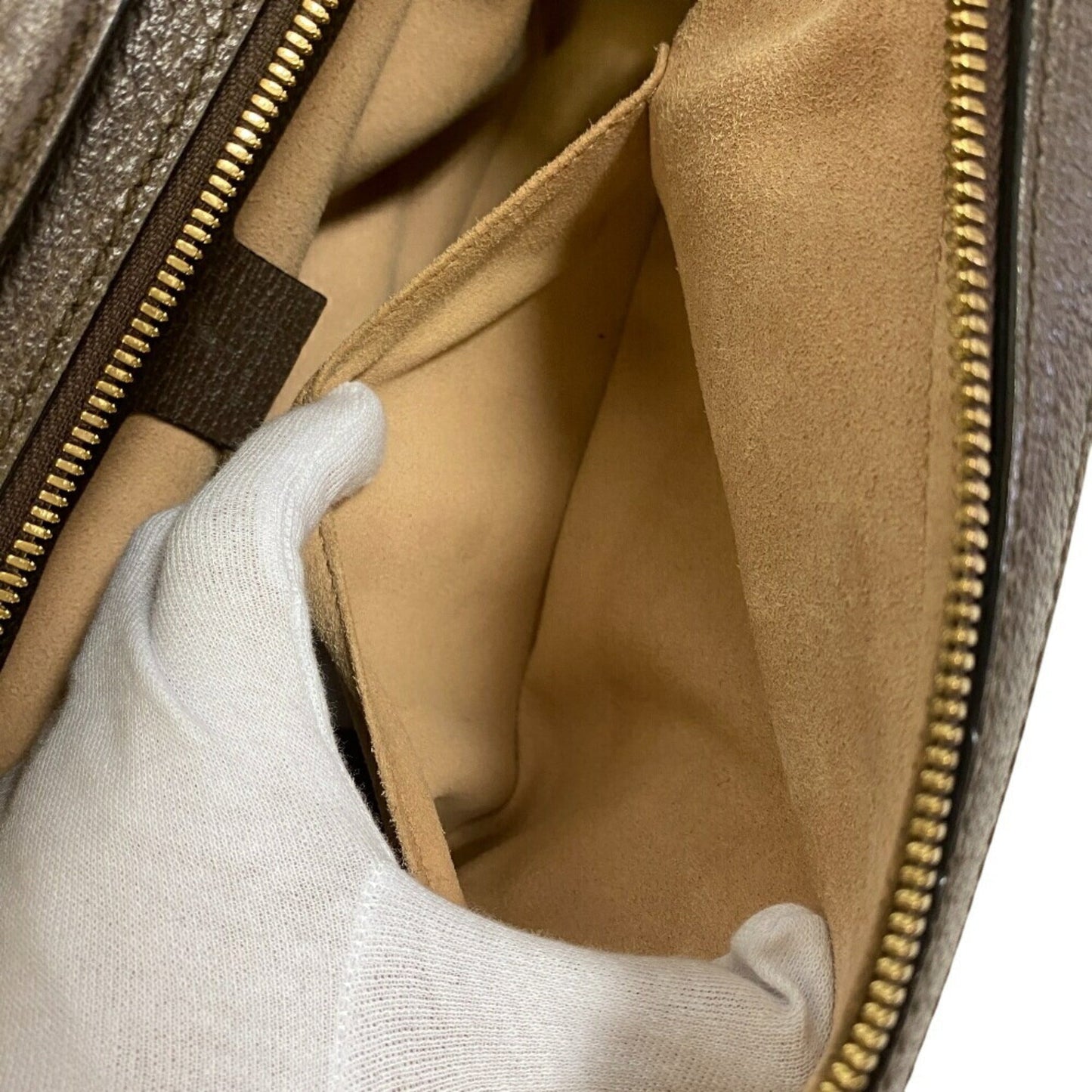 Gucci Brown Pvc Coated Canvas Shoulder Bag ( )