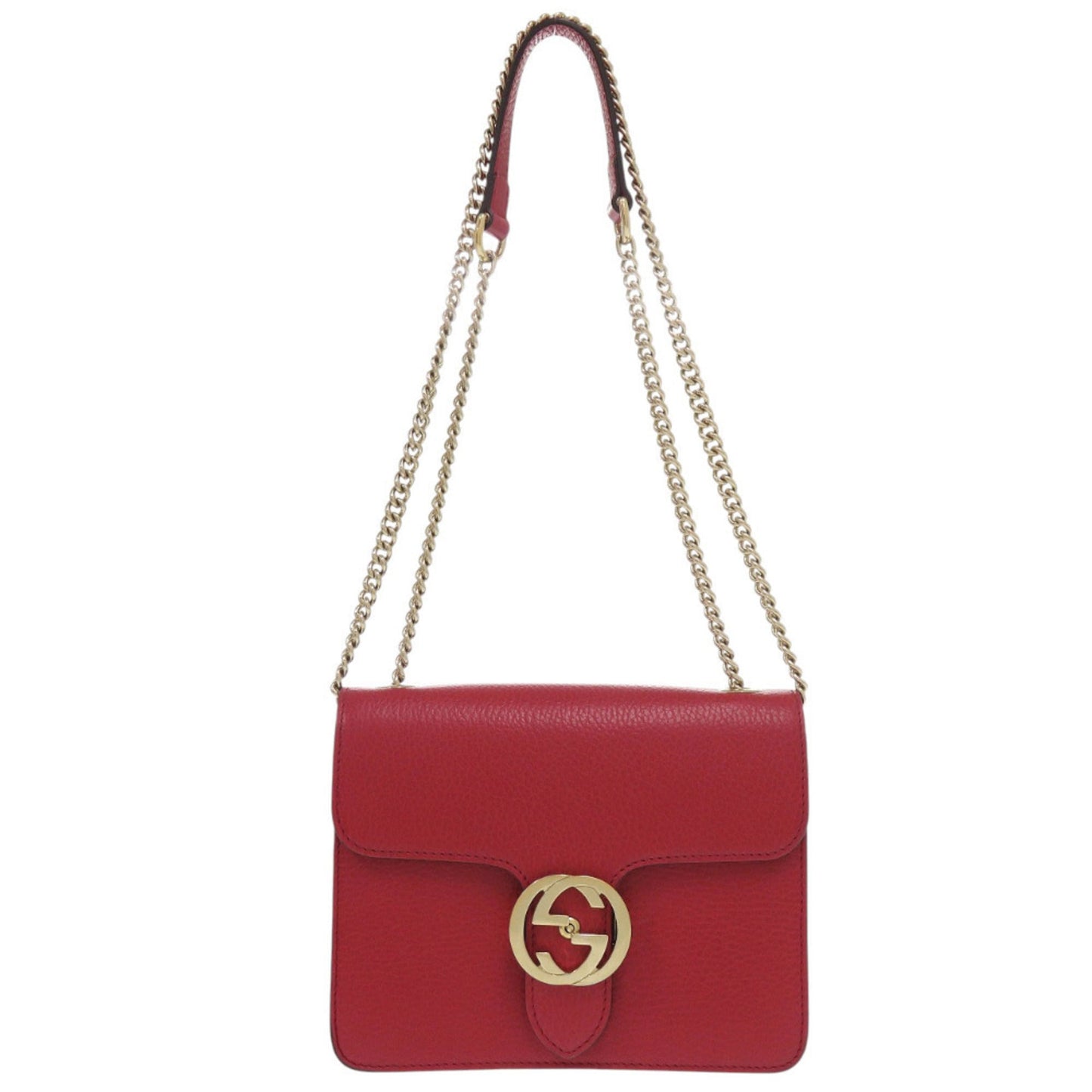 Gucci Red Color Leather Shoulder Bag ( )