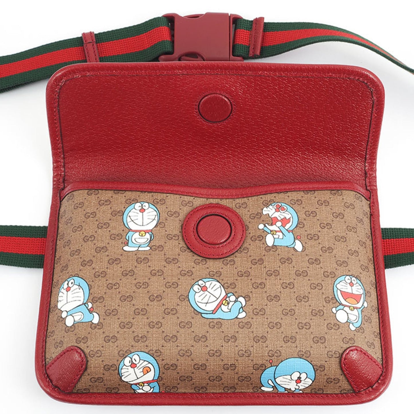 Gucci Beige Bordeaux Pvc Leather Sling Bag ( )