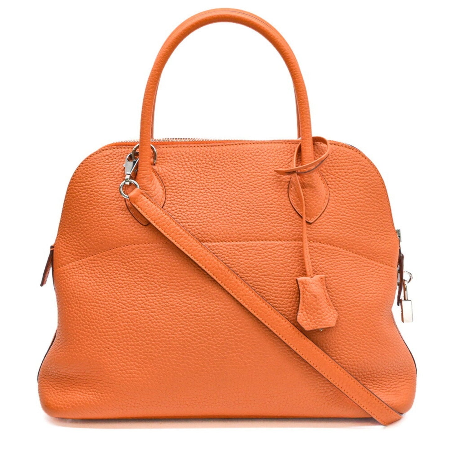 Hermes Orange Taurillon Clemence Leather Handbag ( )