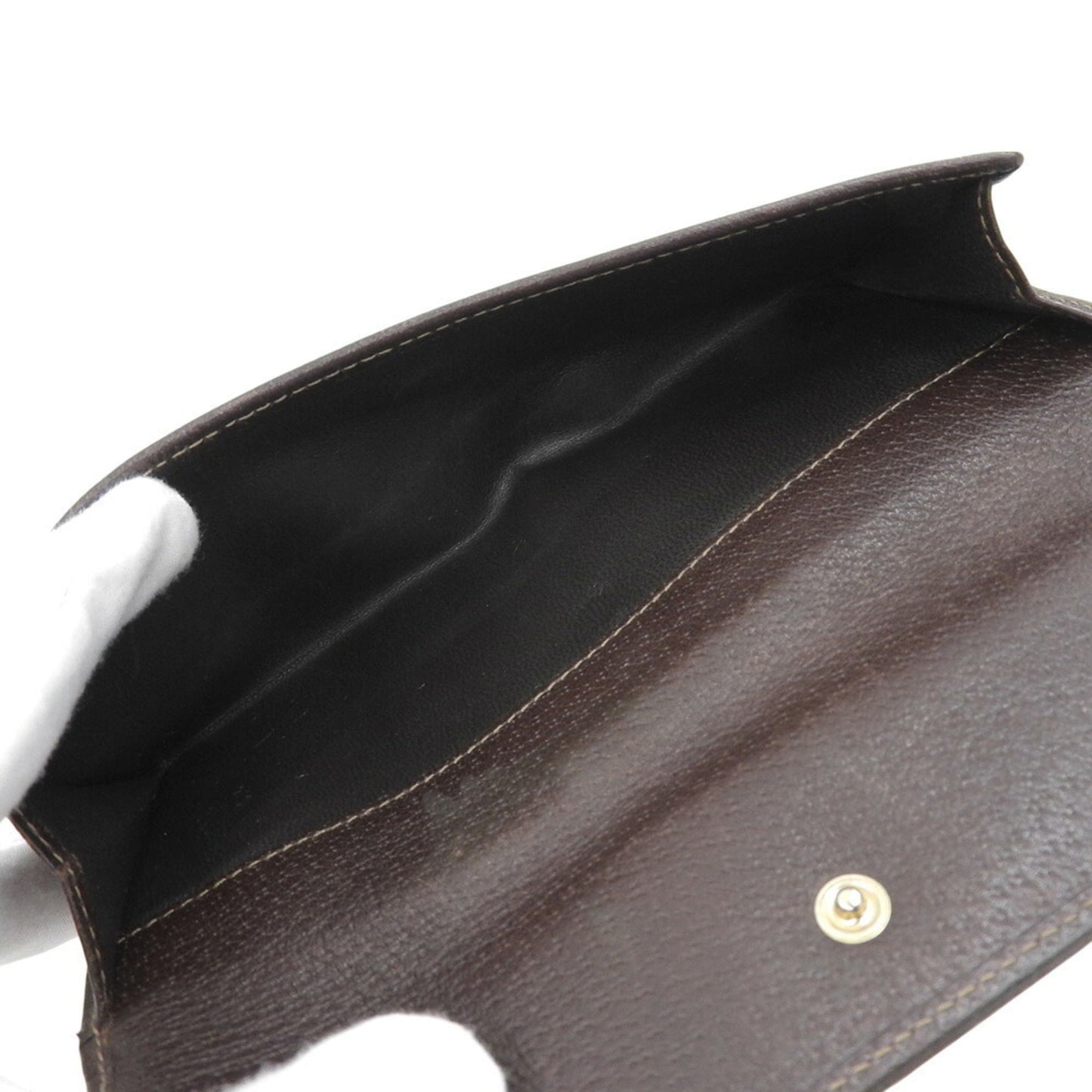 Gucci Beige Dark Brown Gg Canvas Long Wallet (Bi-Fold) ( )