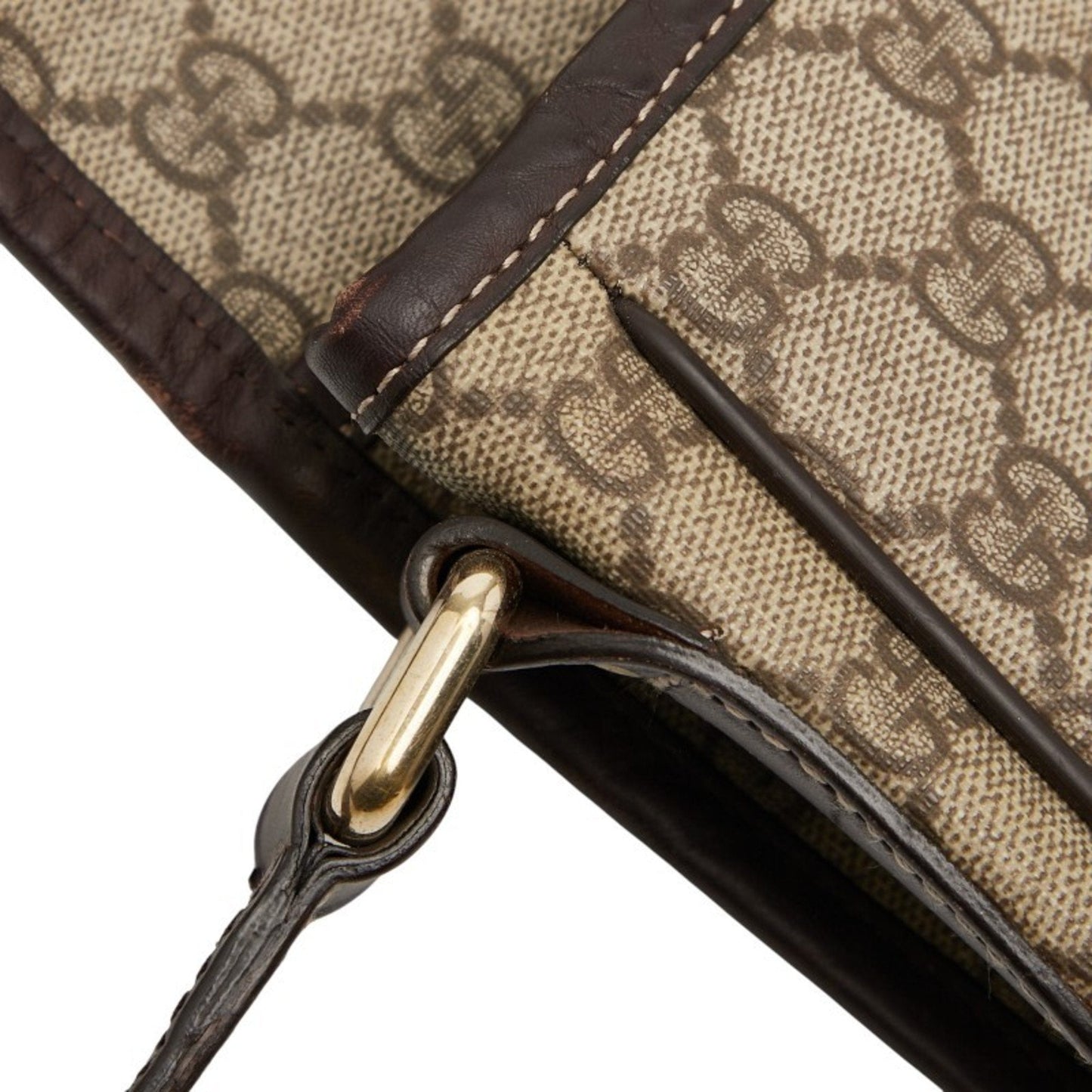 Gucci Beige Multi-Color Pvc Leather Shoulder Bag ( )