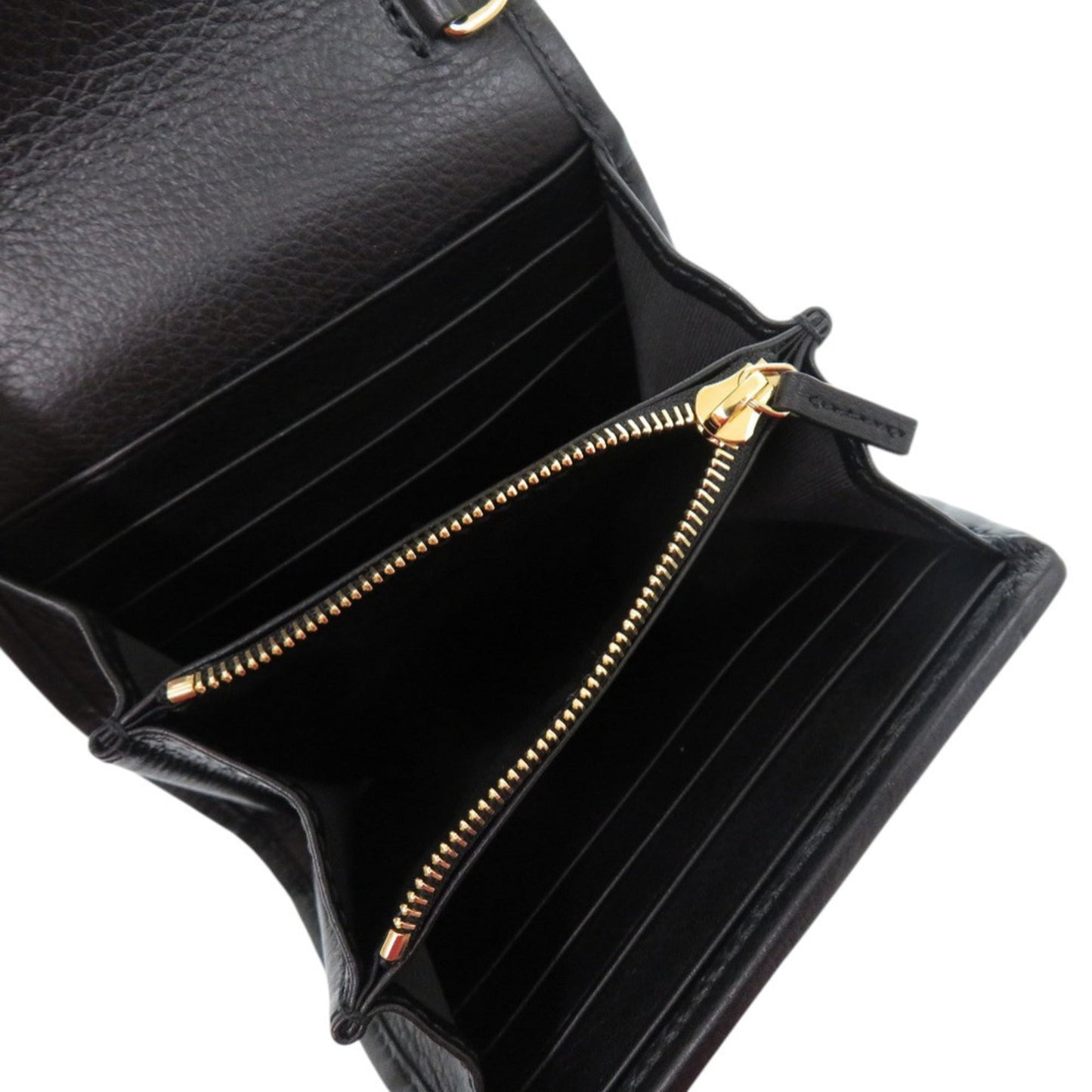 Gucci Black Leather Chain/Shoulder Wallet ( )