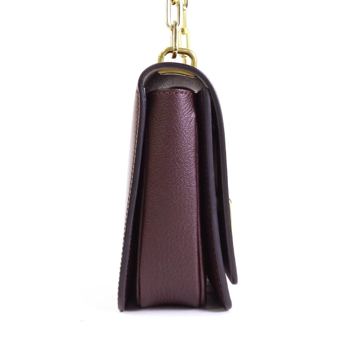 Burberry Bordeaux Leather Shoulder Bag ( )