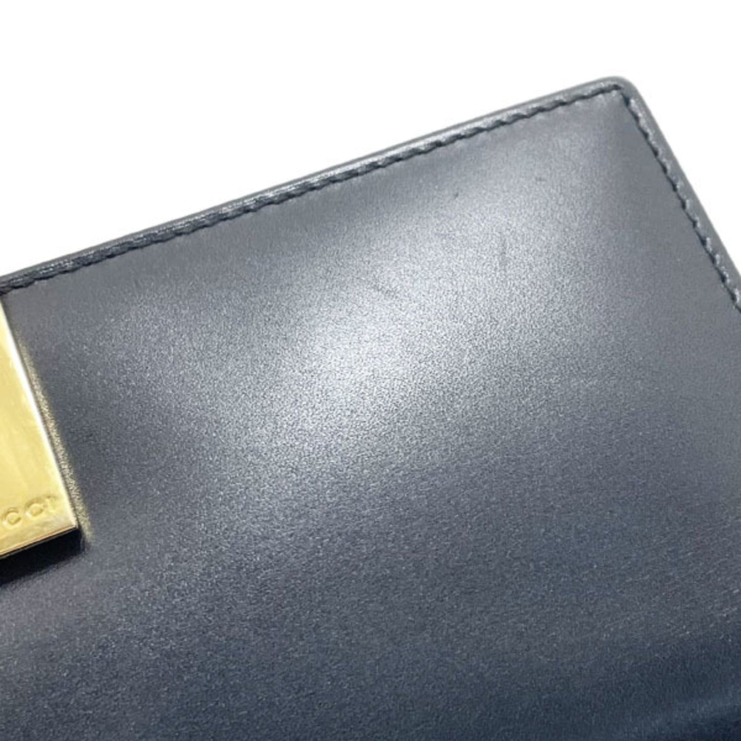 Gucci Black Leather Long Wallet (Bi-Fold) ( )