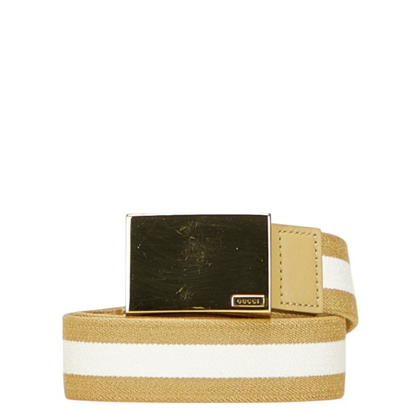 Gucci Green White Standard Belt ( )
