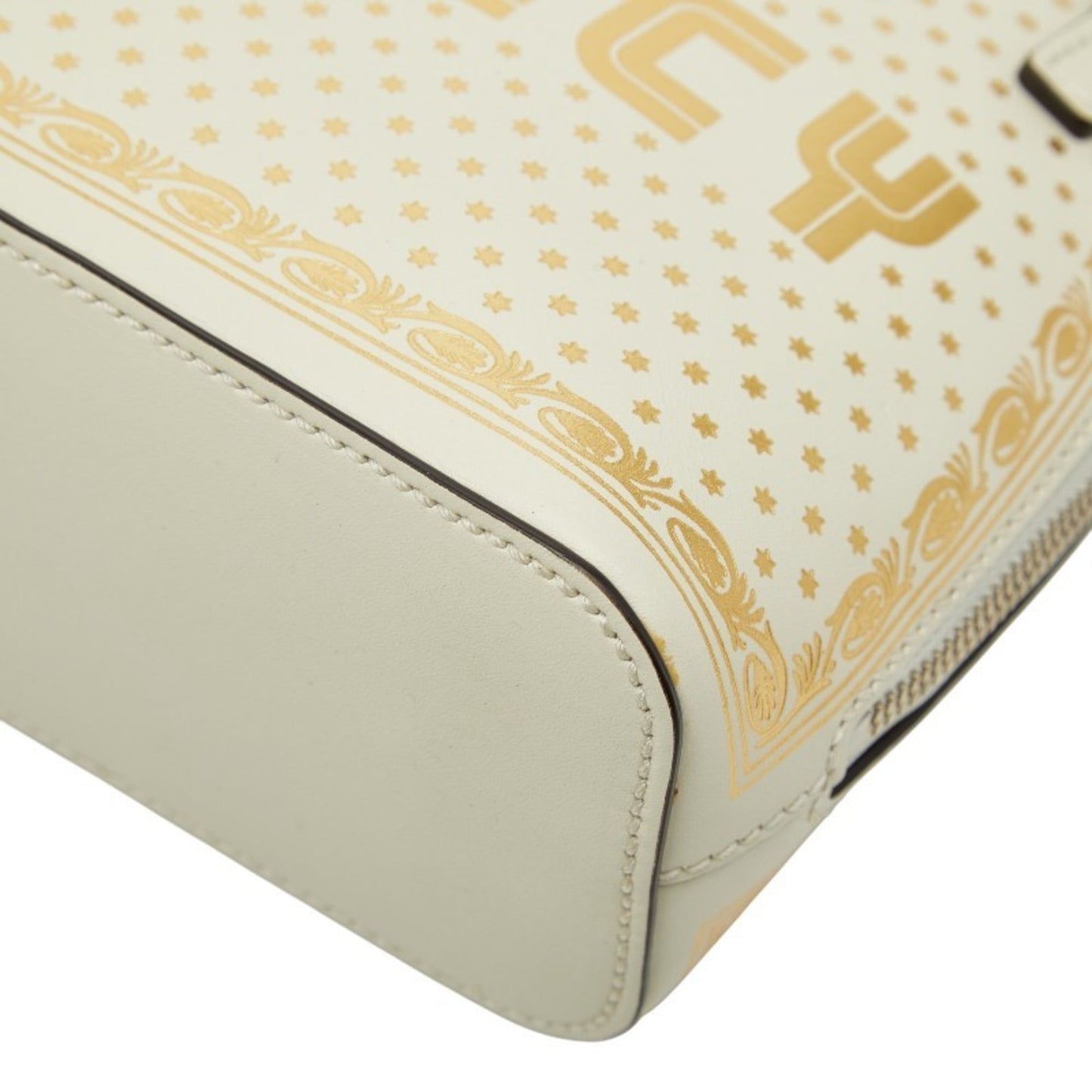 Gucci Gold White Leather Shoulder Bag ( )