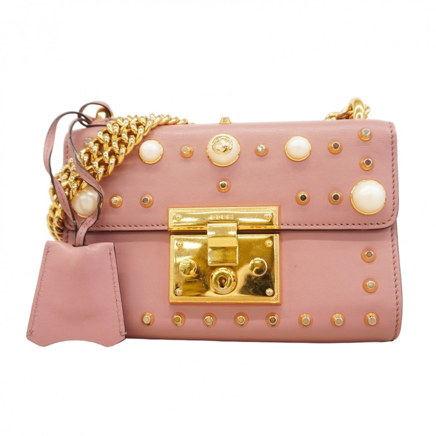 Gucci Pink Leather Shoulder Bag ( )