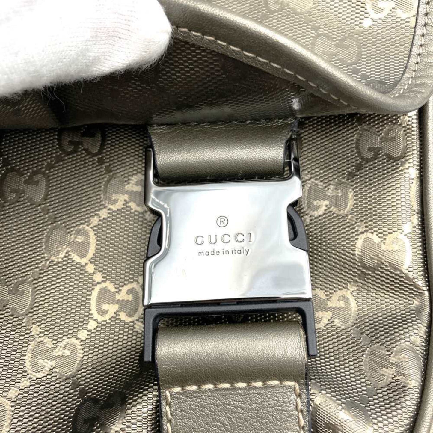 Gucci Gg ImprimÃ© Brown Metallic Gg ImprimÃ© Shoulder Bag ( )