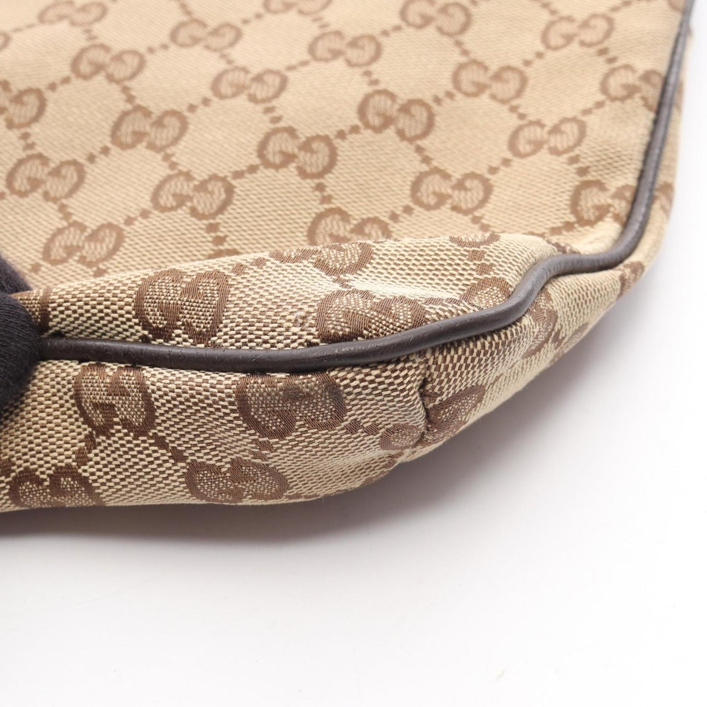 Gucci Beige Brown Multi-Color Gg Canvas Leather Shoulder Bag ( )