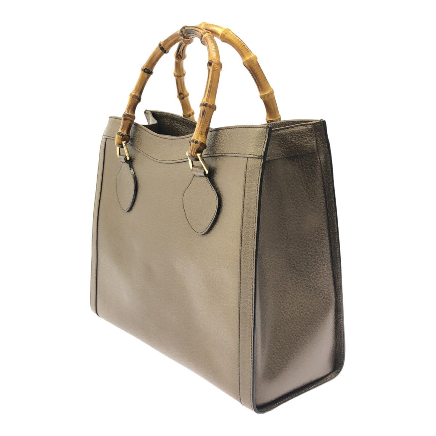 Gucci Brown Bamboo Handbag Tote Bag ( )