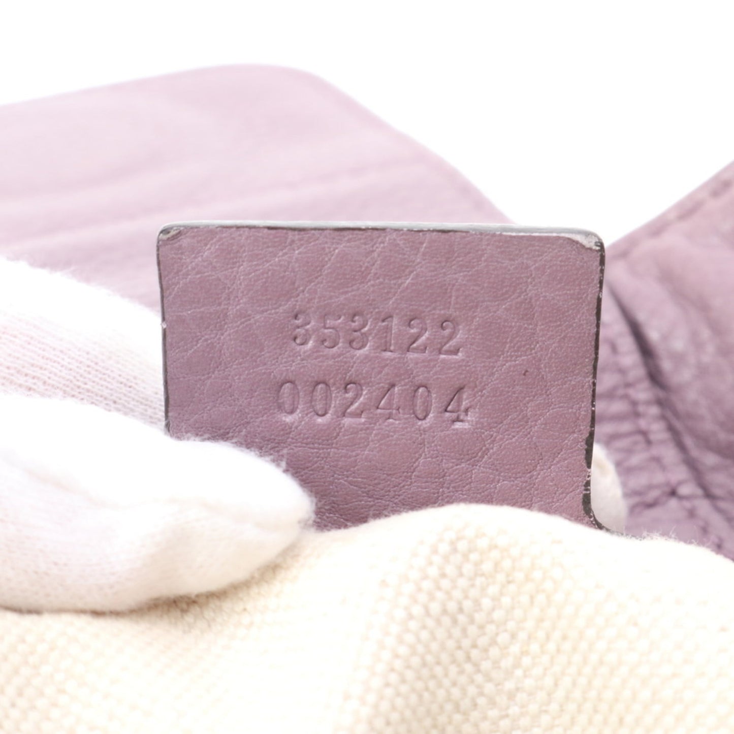 Gucci Brown Purple Leather Canvas Tote Bag ( )