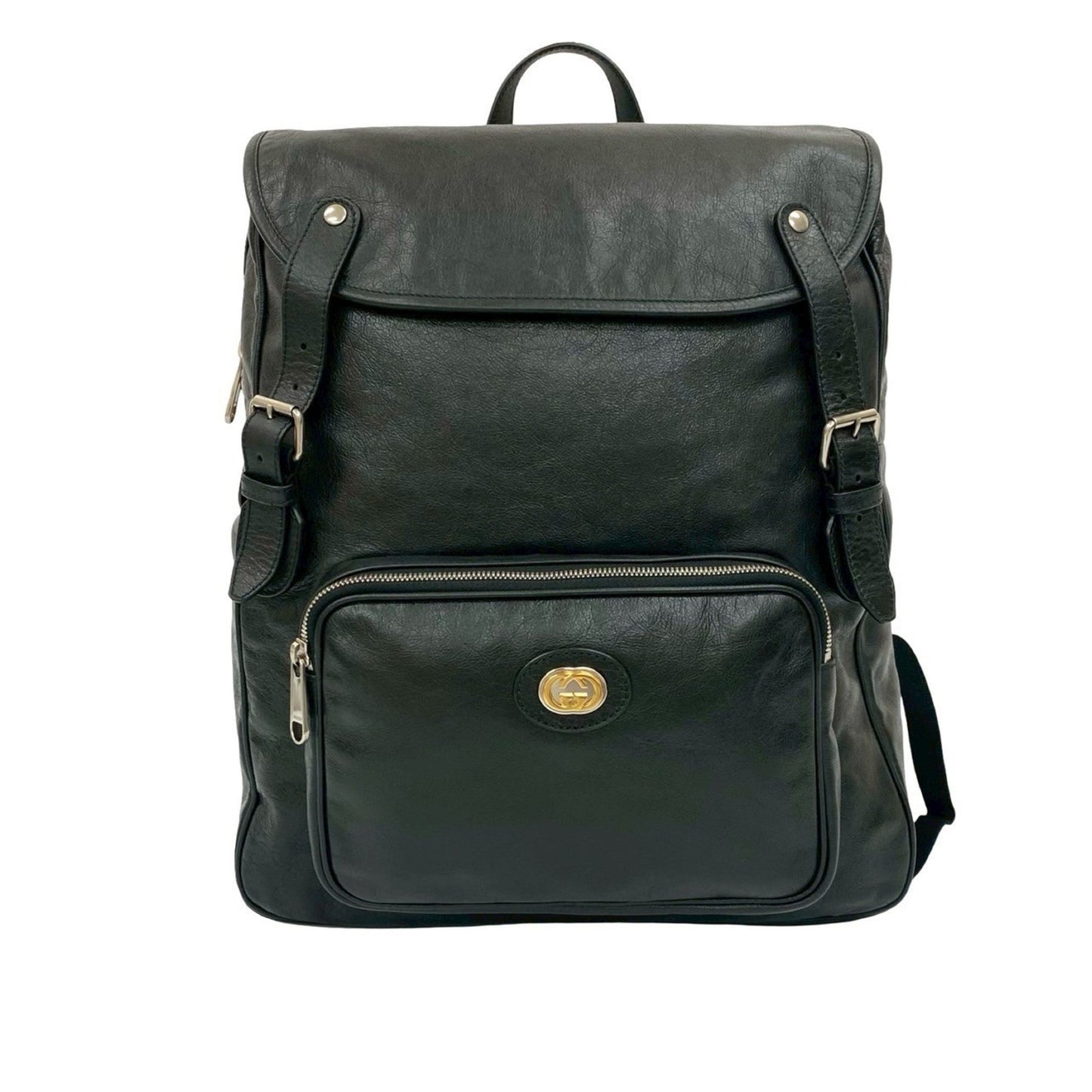 Gucci Black Leather Backpack ( )