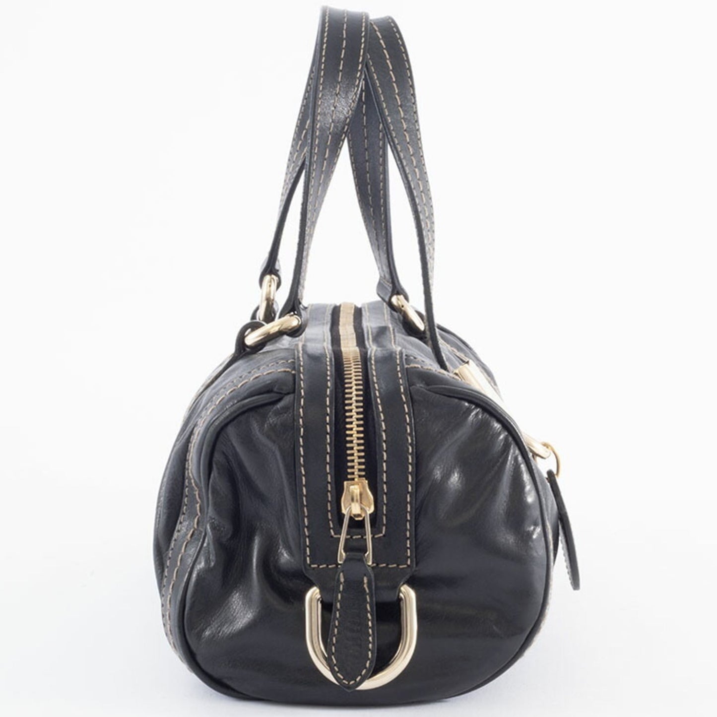 Gucci Hysteria Black Leather Boston Bag ( )