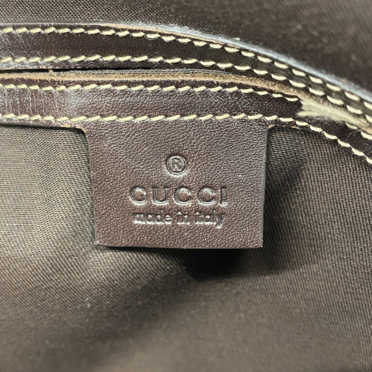 Gucci Beige Brown Pvc Shoulder Bag ( )