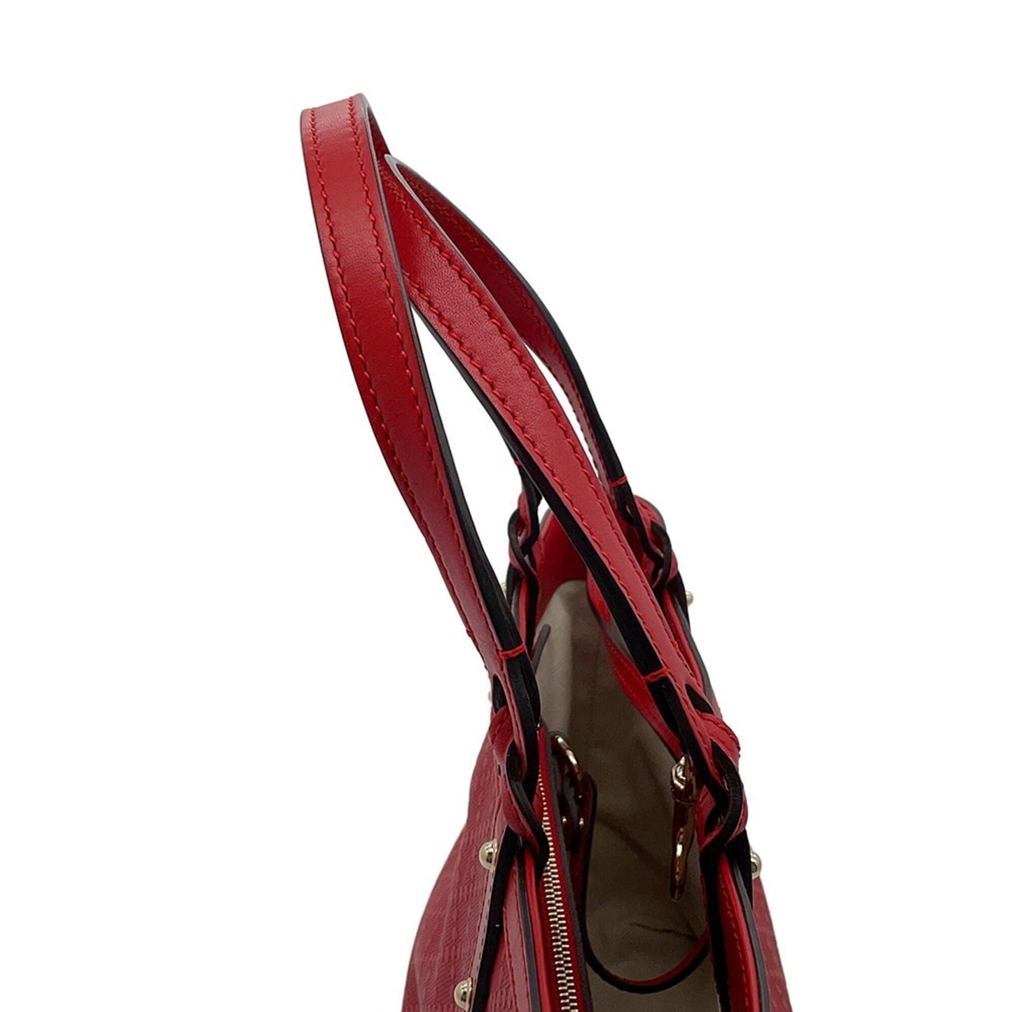 Gucci Red Color Leather Pouch Tote Bag ( )