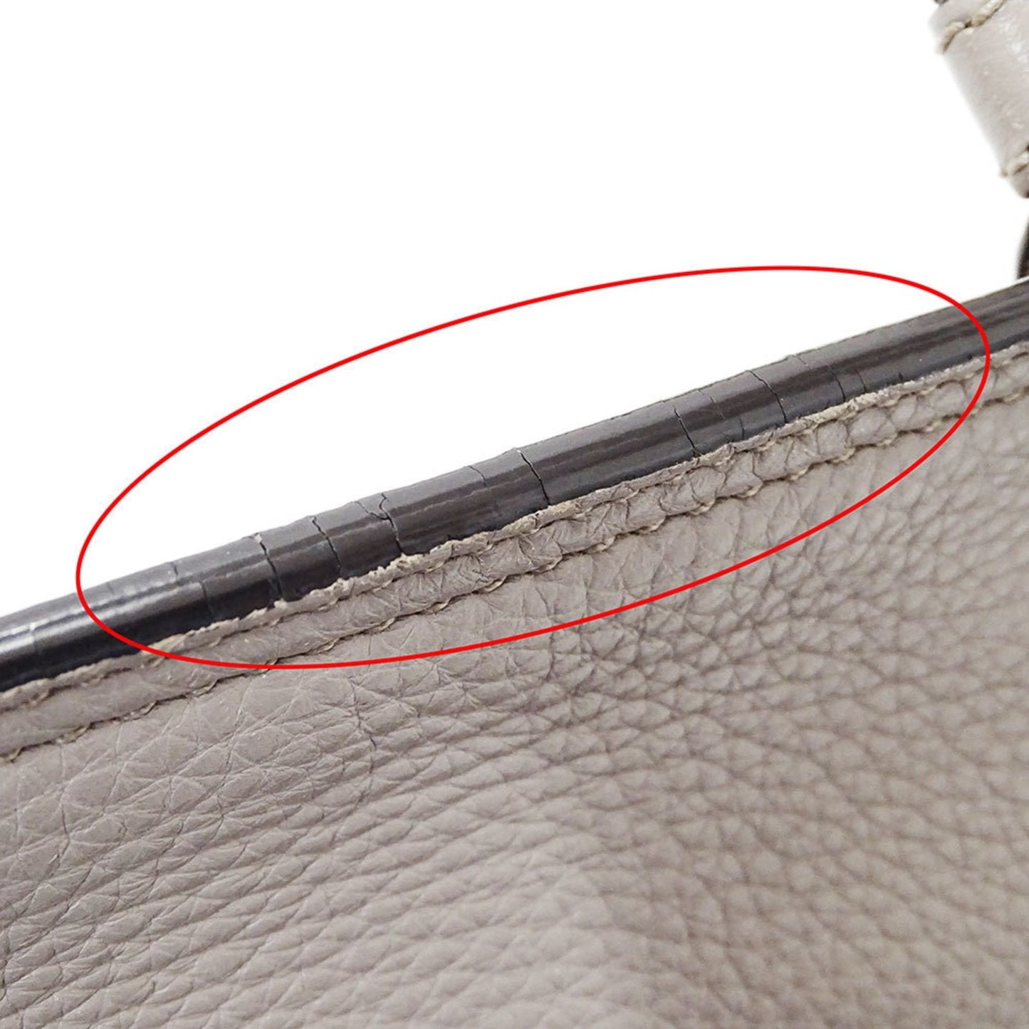 Gucci Gray Leather Handbag Shoulder Bag ( )