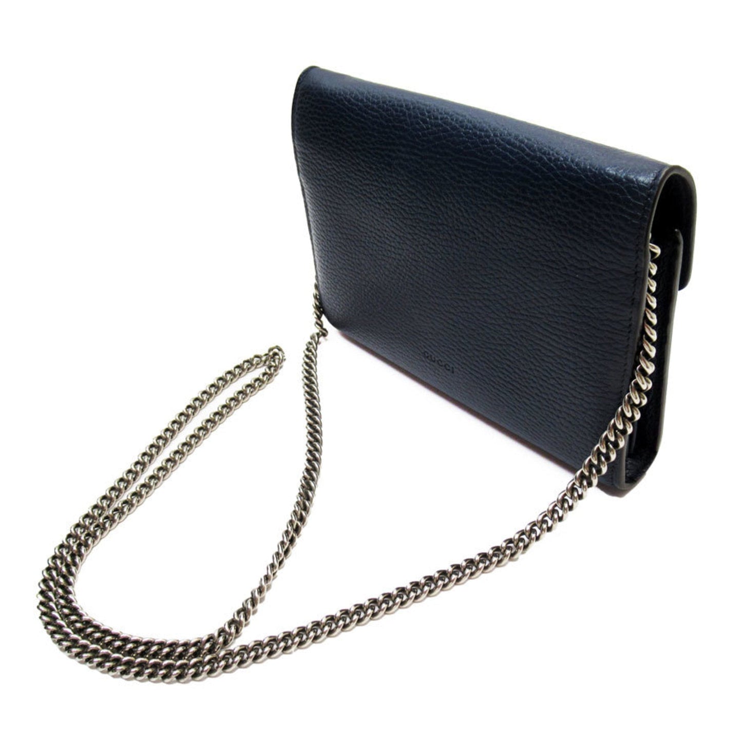 Gucci Navy Leather Coin Purse/Coin Case ( )